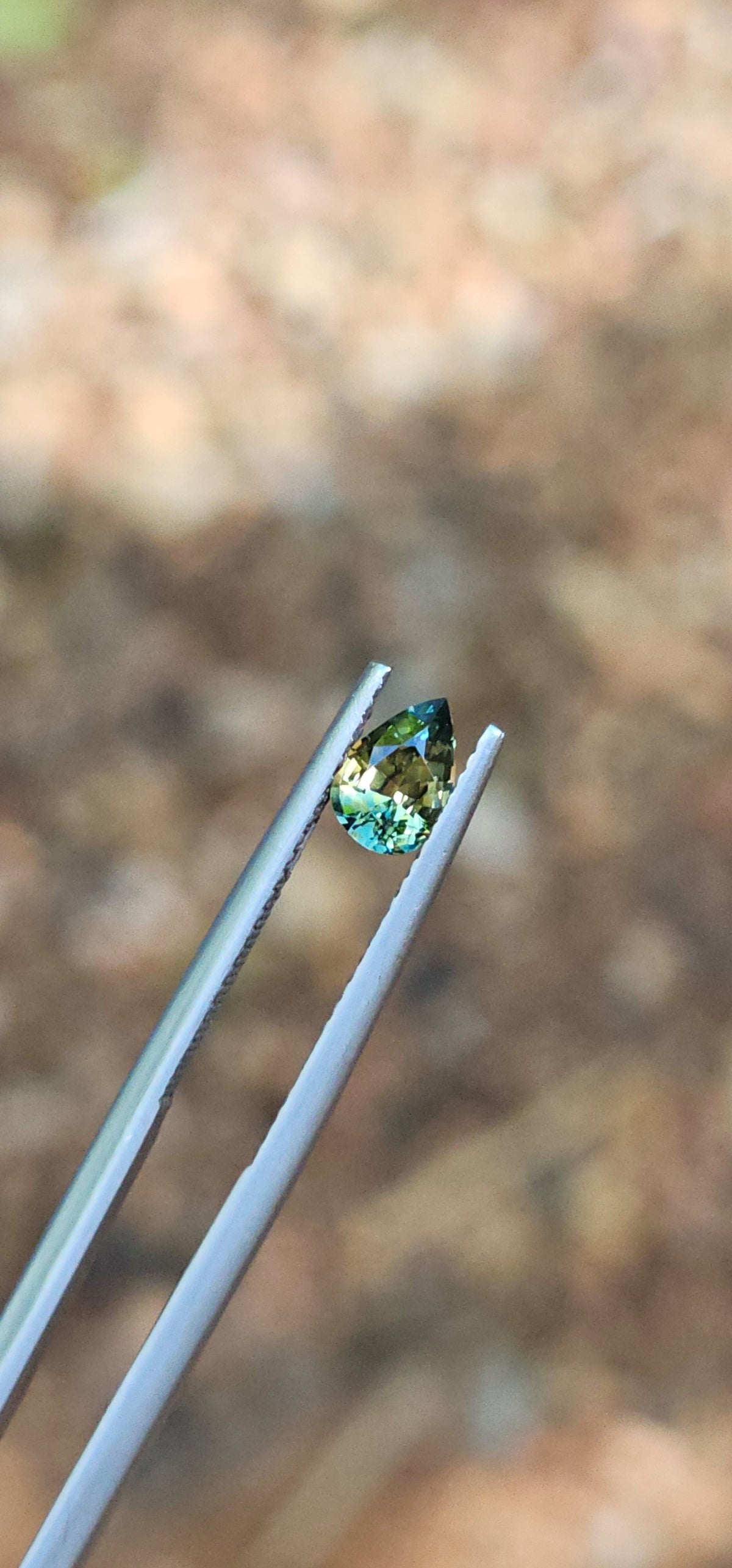 .78ct Pear Yellow Parti Sapphire