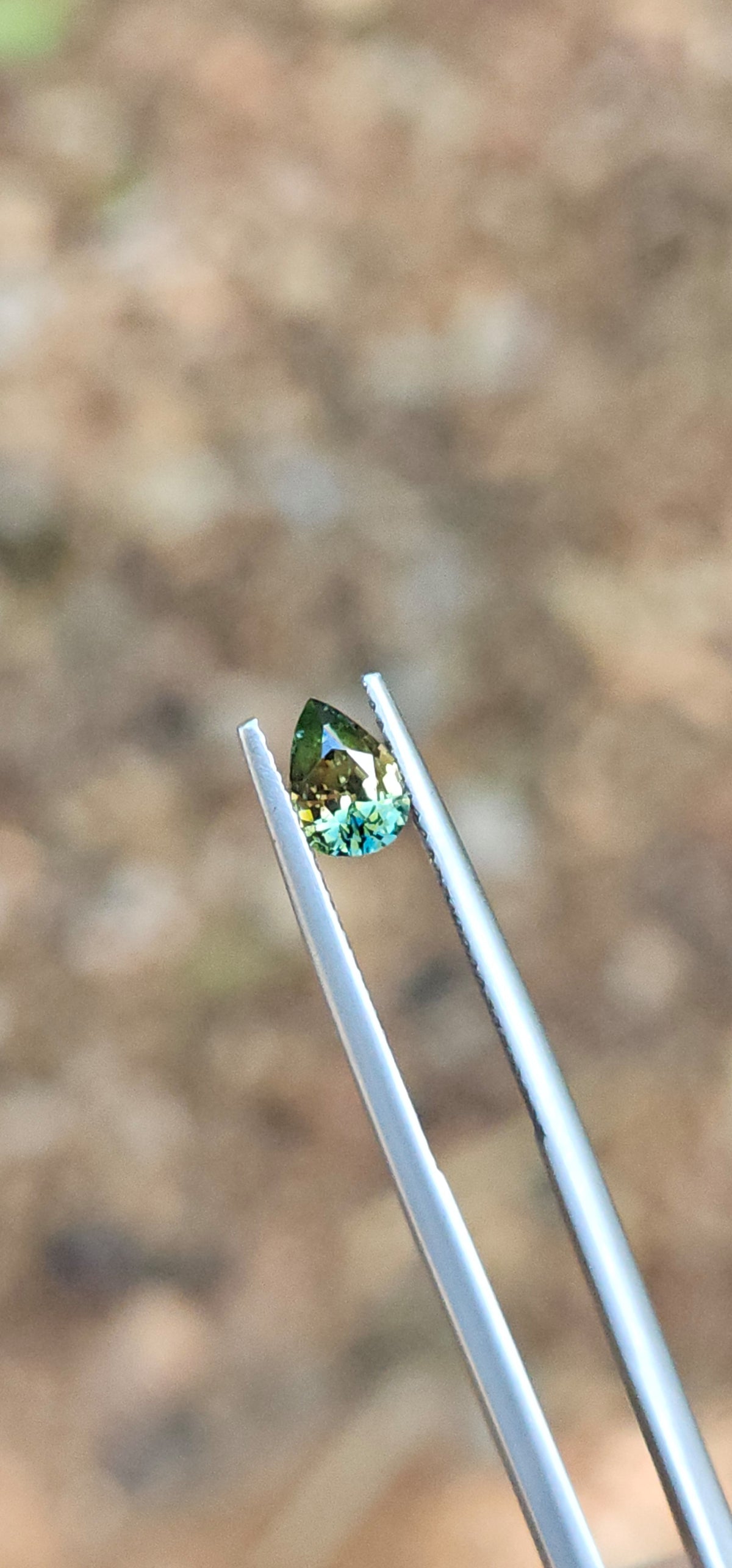 .78ct Pear Yellow Parti Sapphire