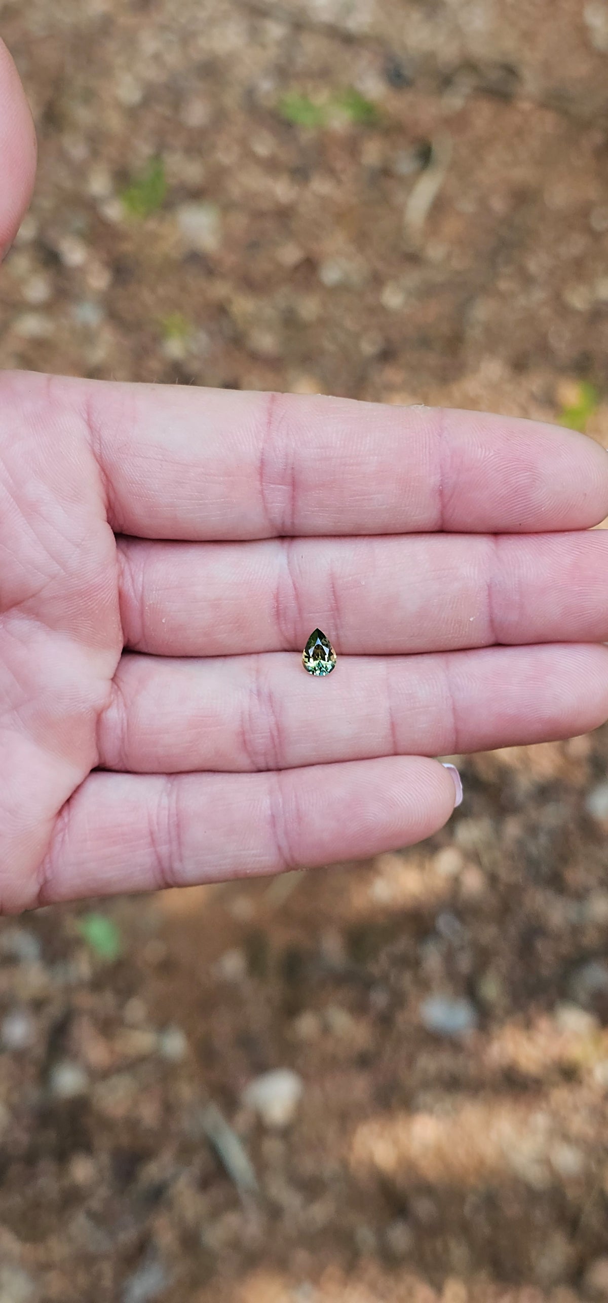 .78ct Pear Yellow Parti Sapphire