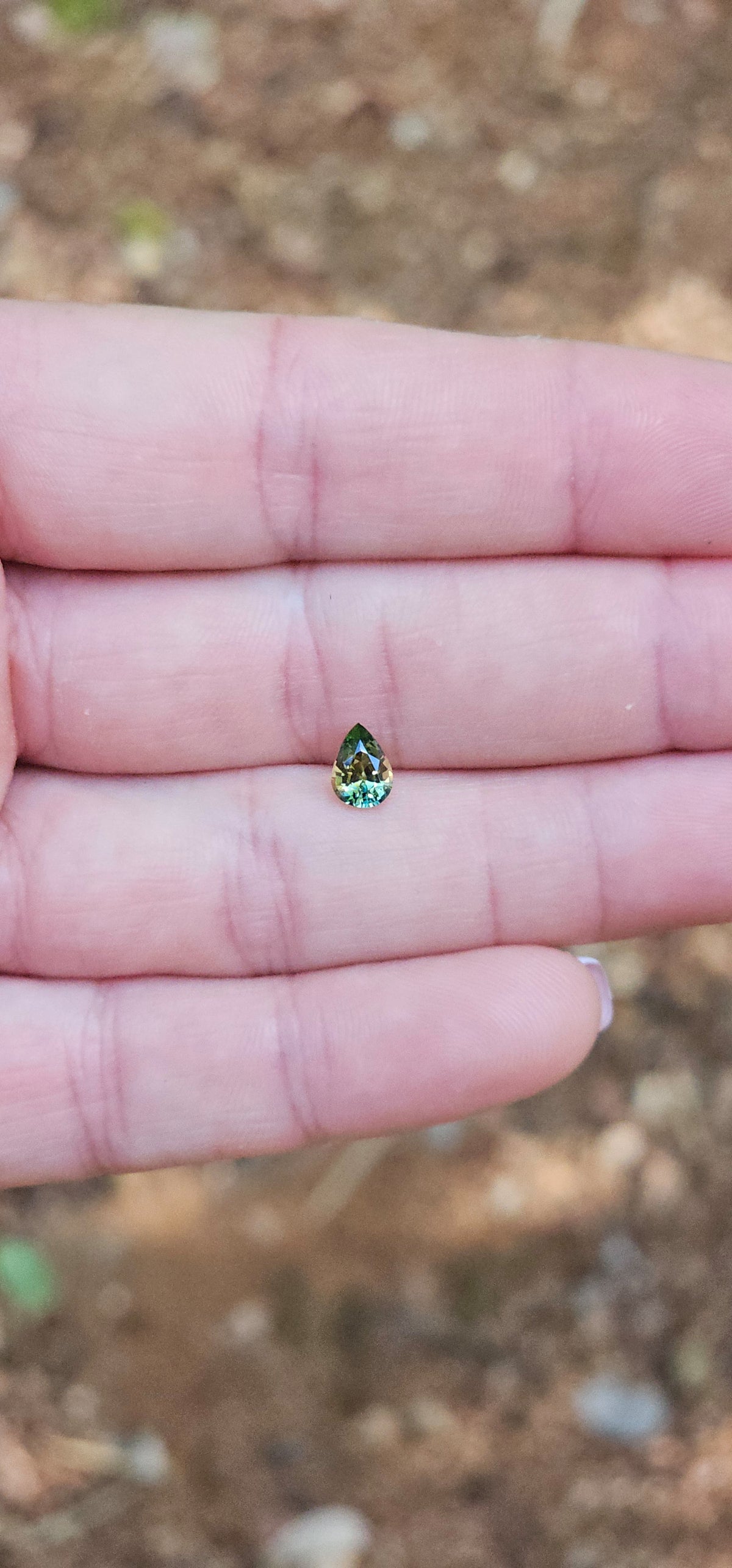 .78ct Pear Yellow Parti Sapphire