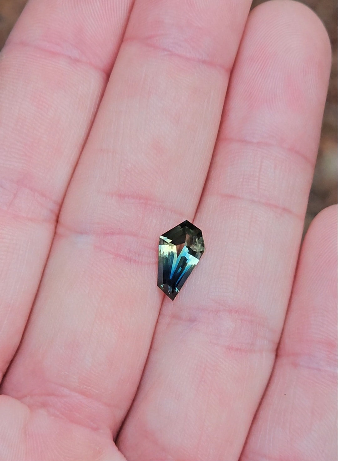 1.96ct Free- form Blue Parti Sapphire