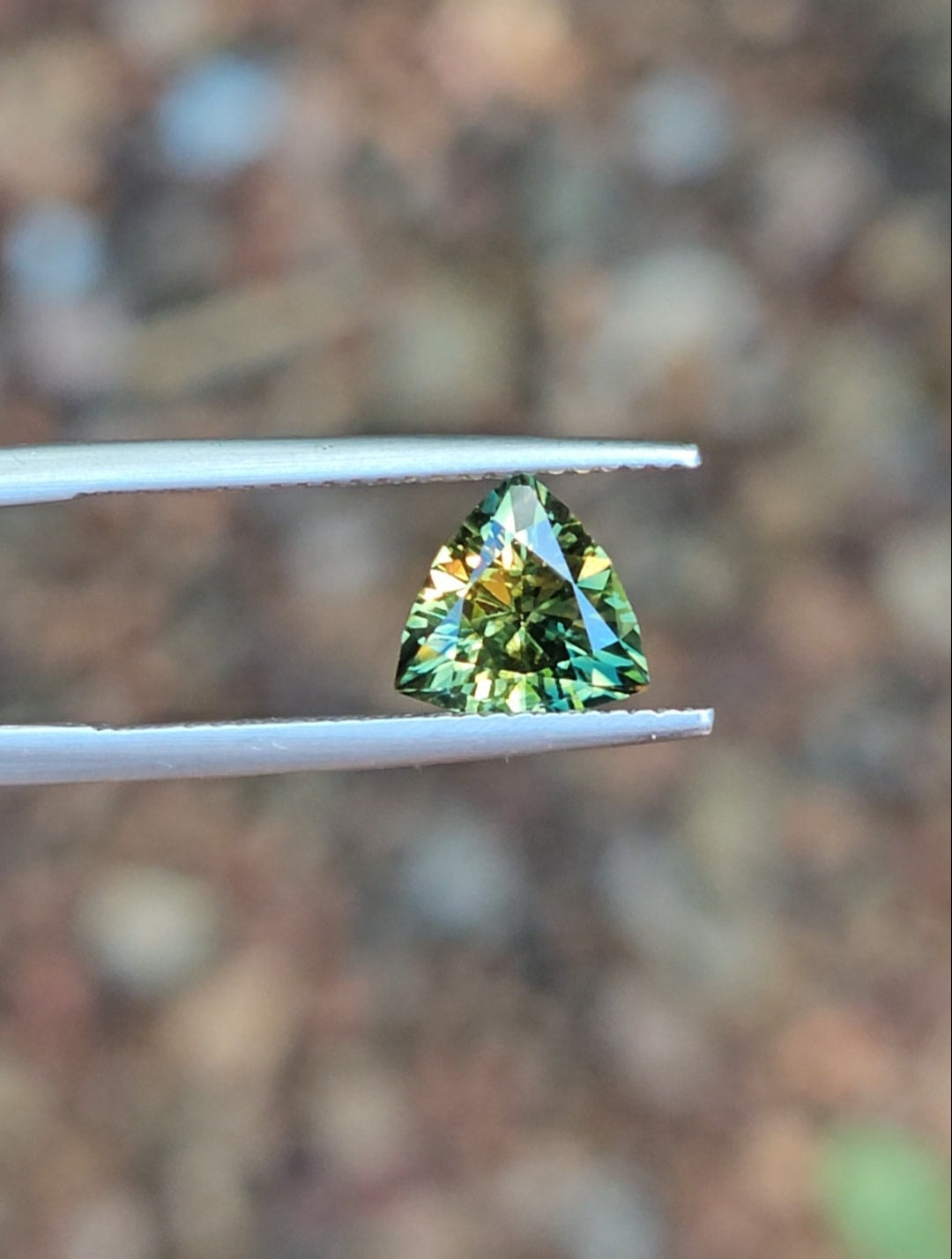 1.80ct Trilliant Yellow Parti Sapphire