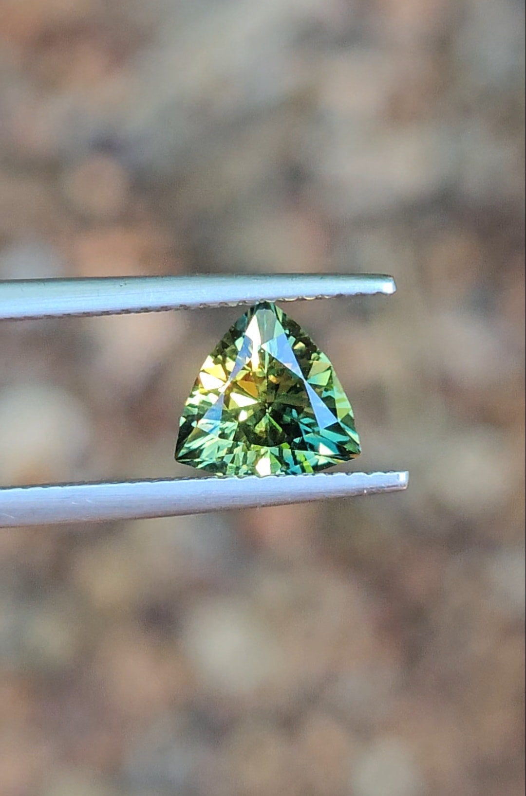 1.80ct Trilliant Yellow Parti Sapphire