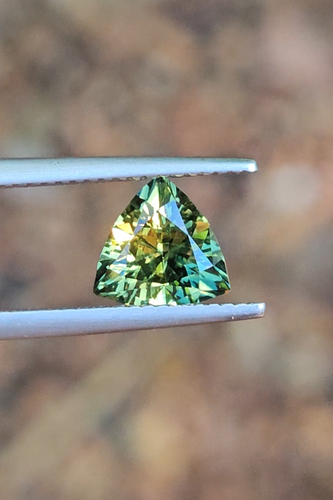 1.80ct Trilliant Yellow Parti Sapphire