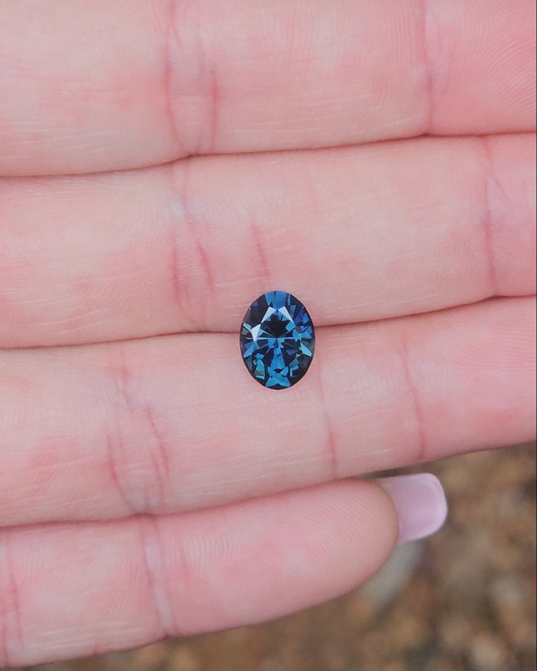2.70ct Oval Blue Parti Sapphire