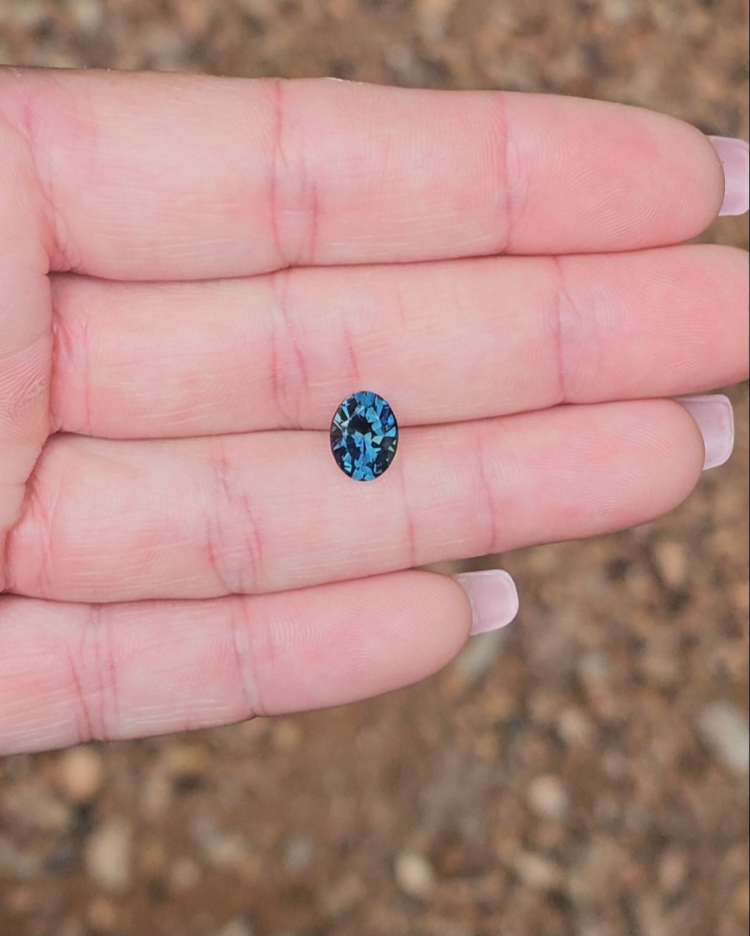 2.70ct Oval Blue Parti Sapphire