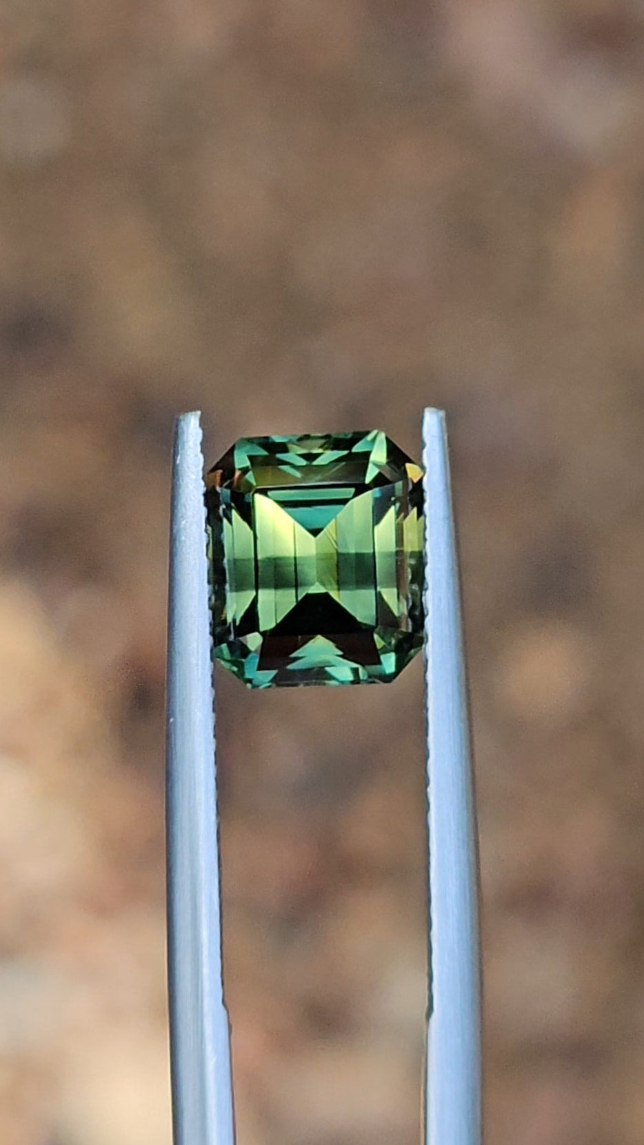 3.43ct Emerald Green Parti Sapphire