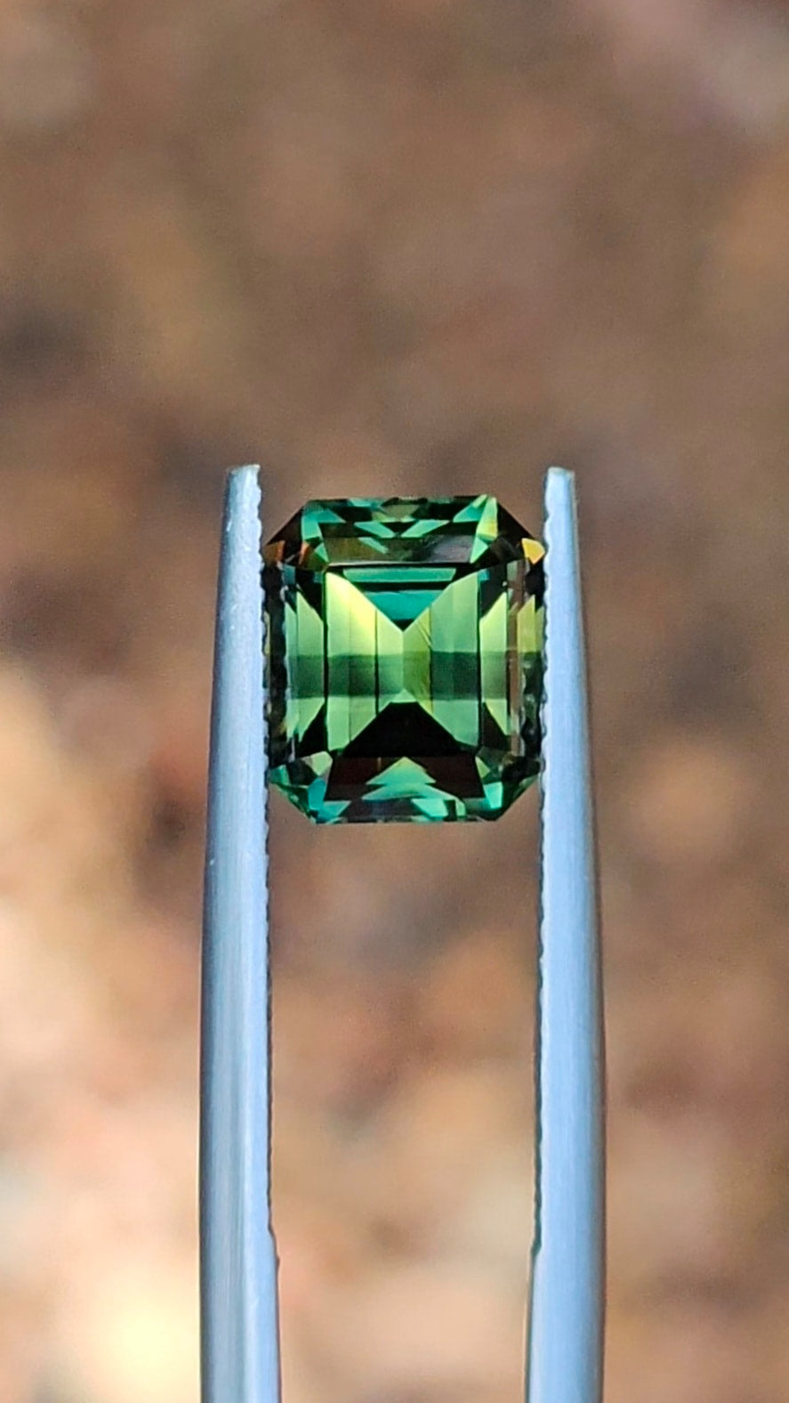 3.43ct Emerald Green Parti Sapphire