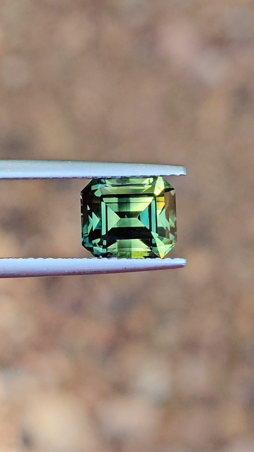 3.43ct Emerald Green Parti Sapphire