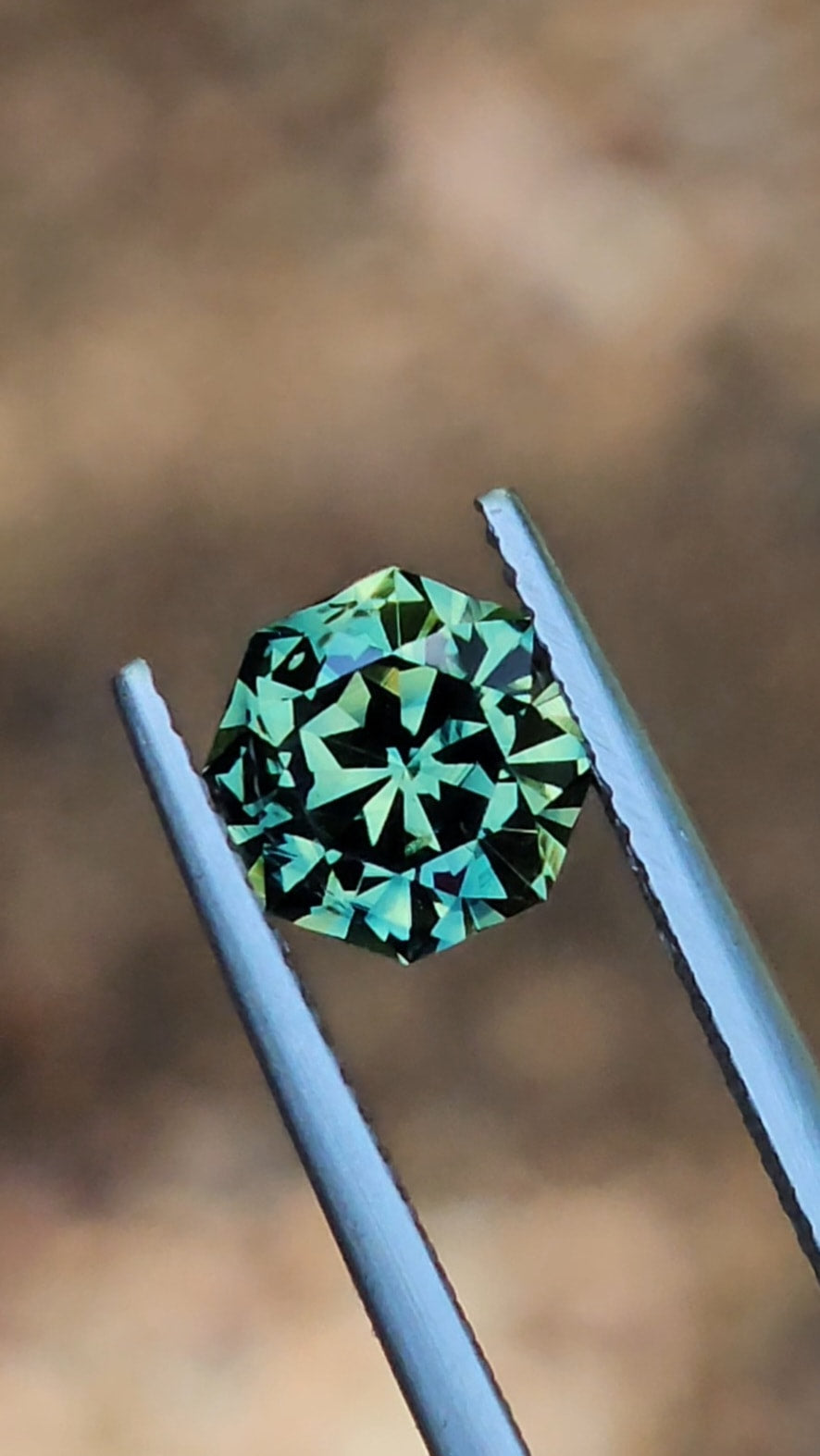 2.15ct Octagonal Teal Parti Sapphire