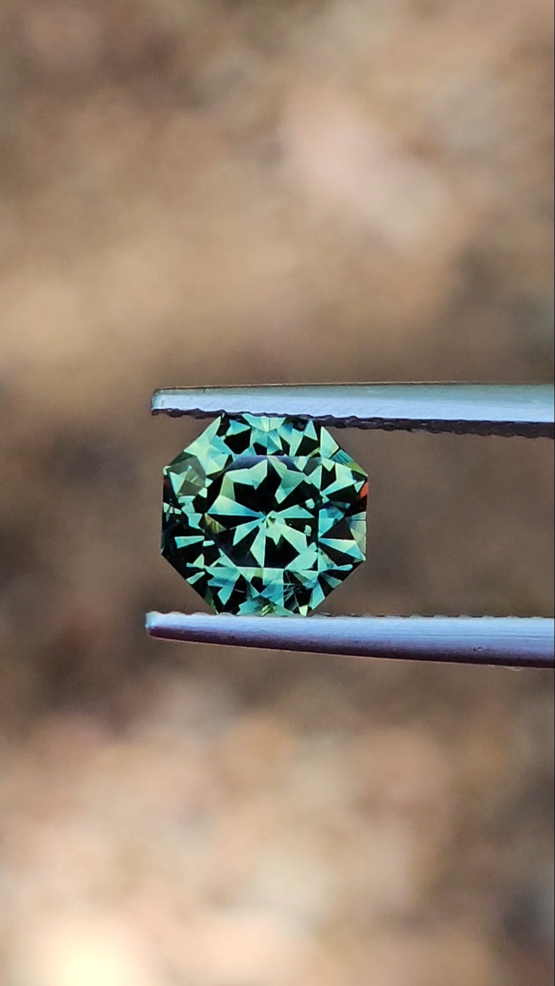 2.15ct Octagonal Teal Parti Sapphire