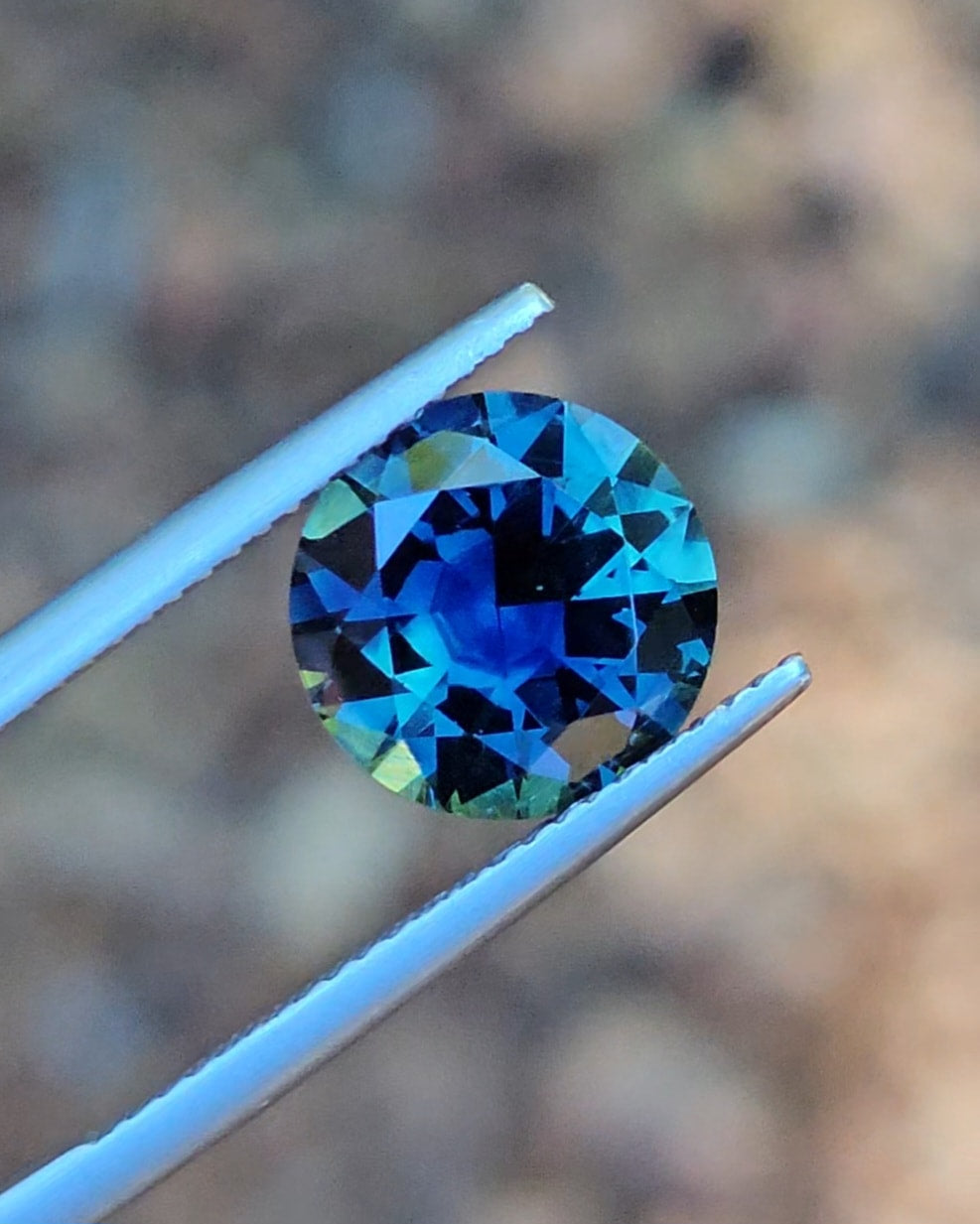 5.28ct Round Blue Parti Sapphire
