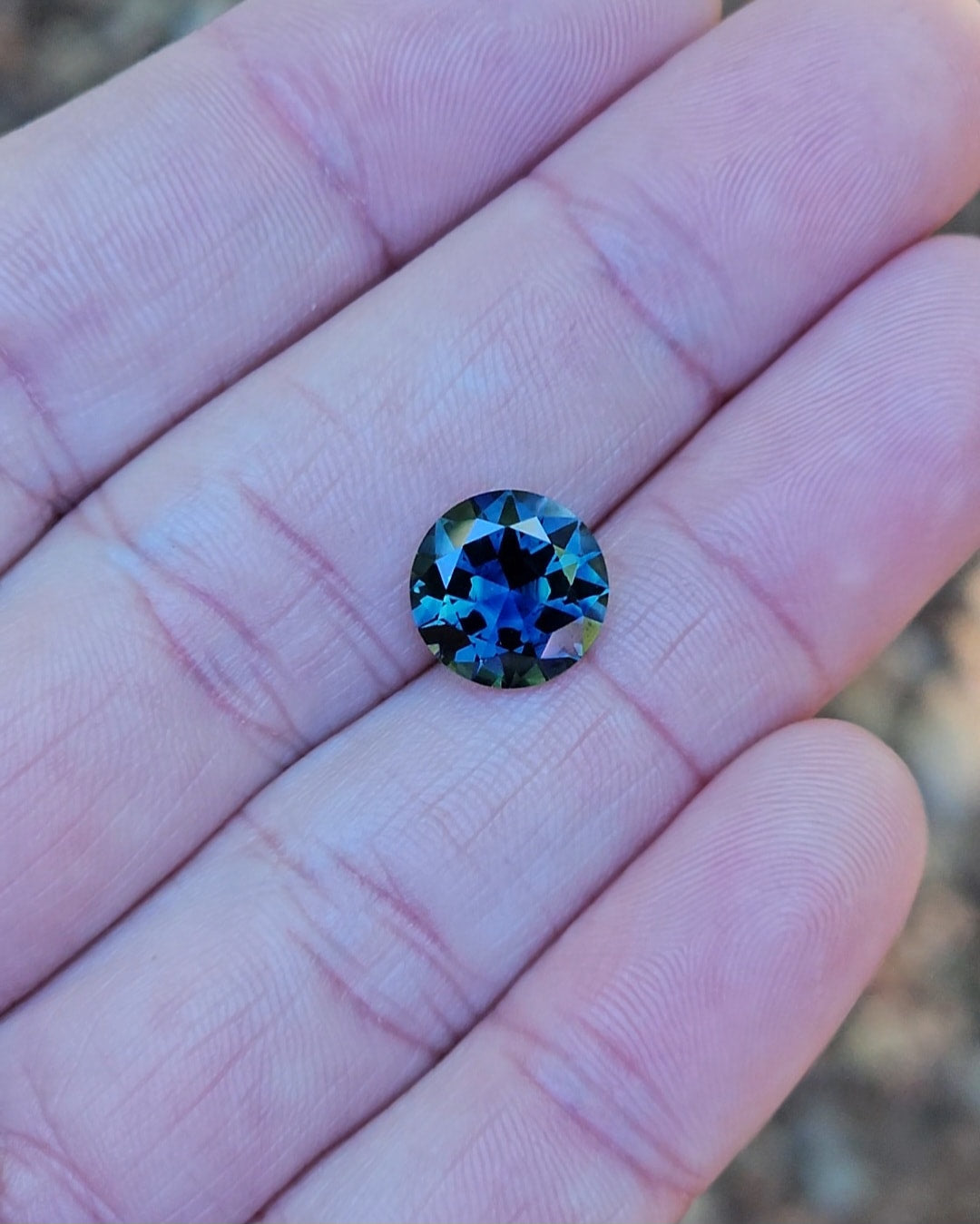 5.28ct Round Blue Parti Sapphire