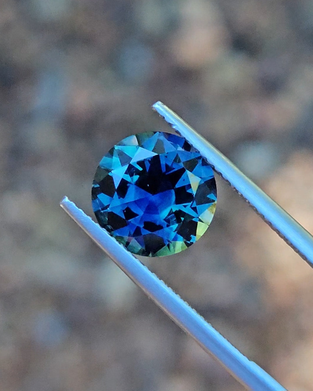 5.28ct Round Blue Parti Sapphire