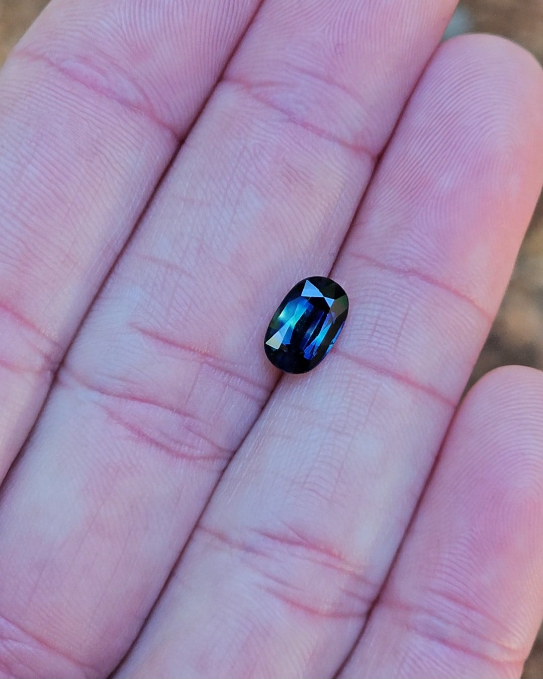 2.80ct Oval Blue Parti Sapphire