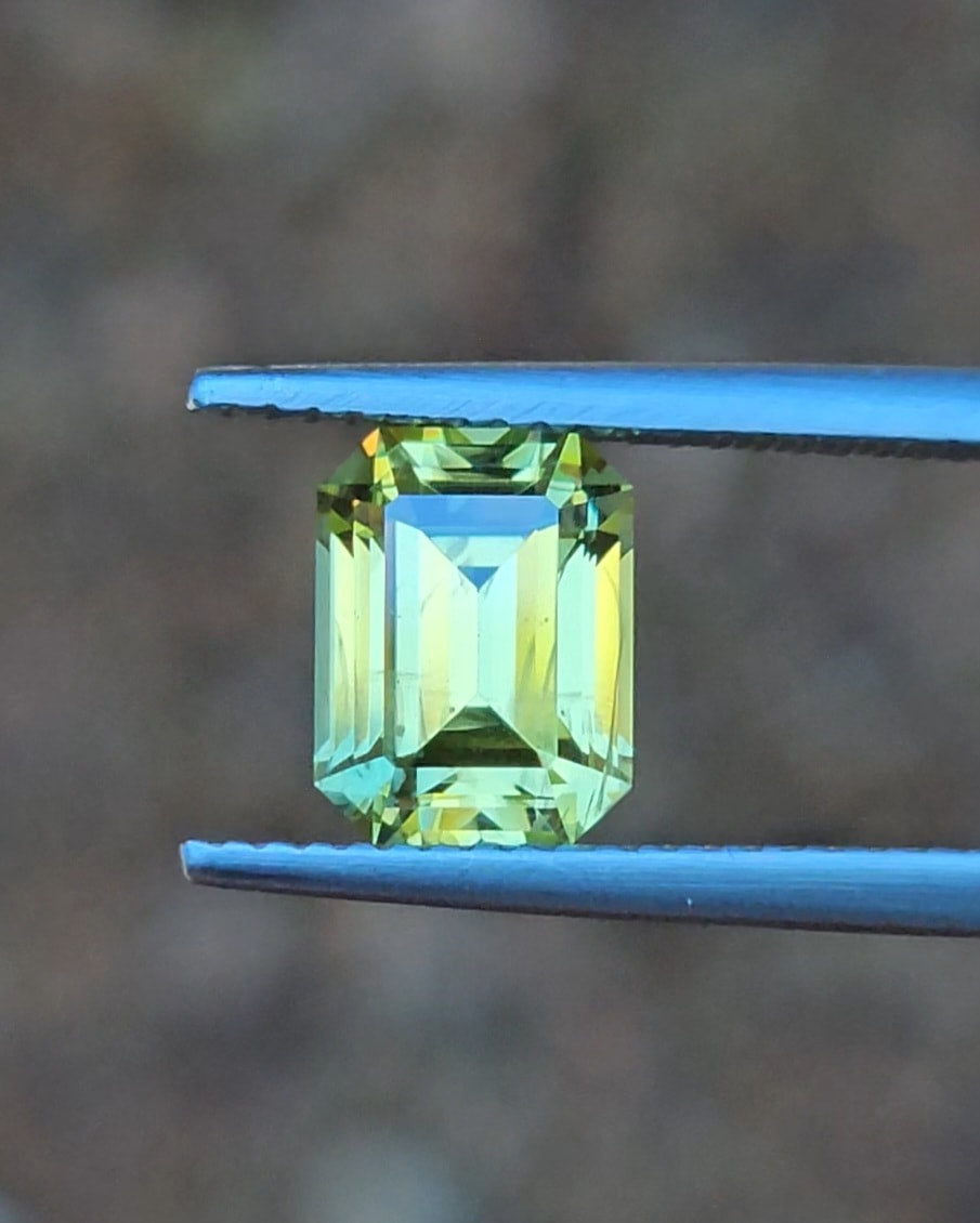 2.72ct Emerald Green - Yellow Parti Sapphire