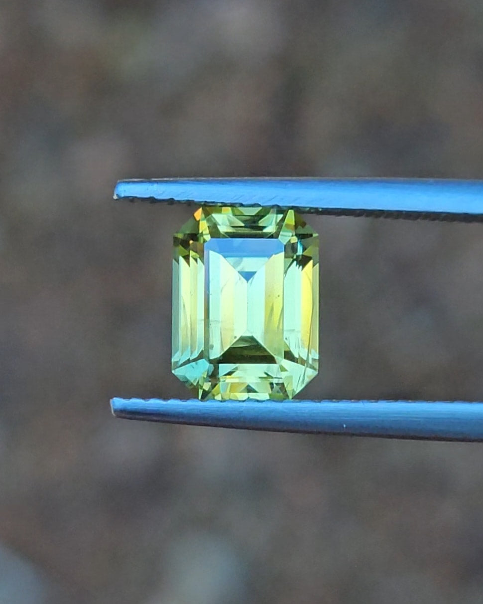 2.72ct Emerald Green - Yellow Parti Sapphire