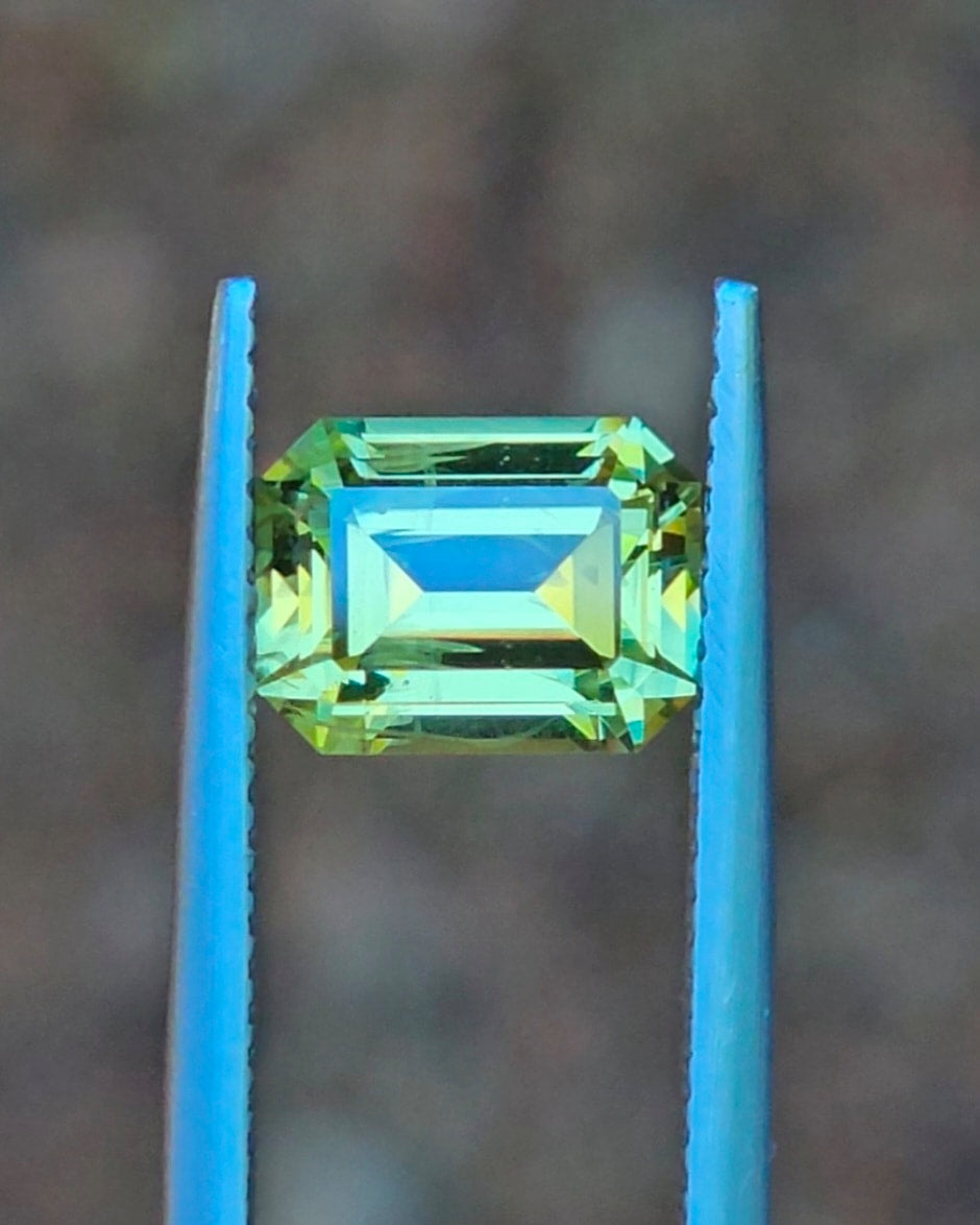 2.72ct Emerald Green - Yellow Parti Sapphire
