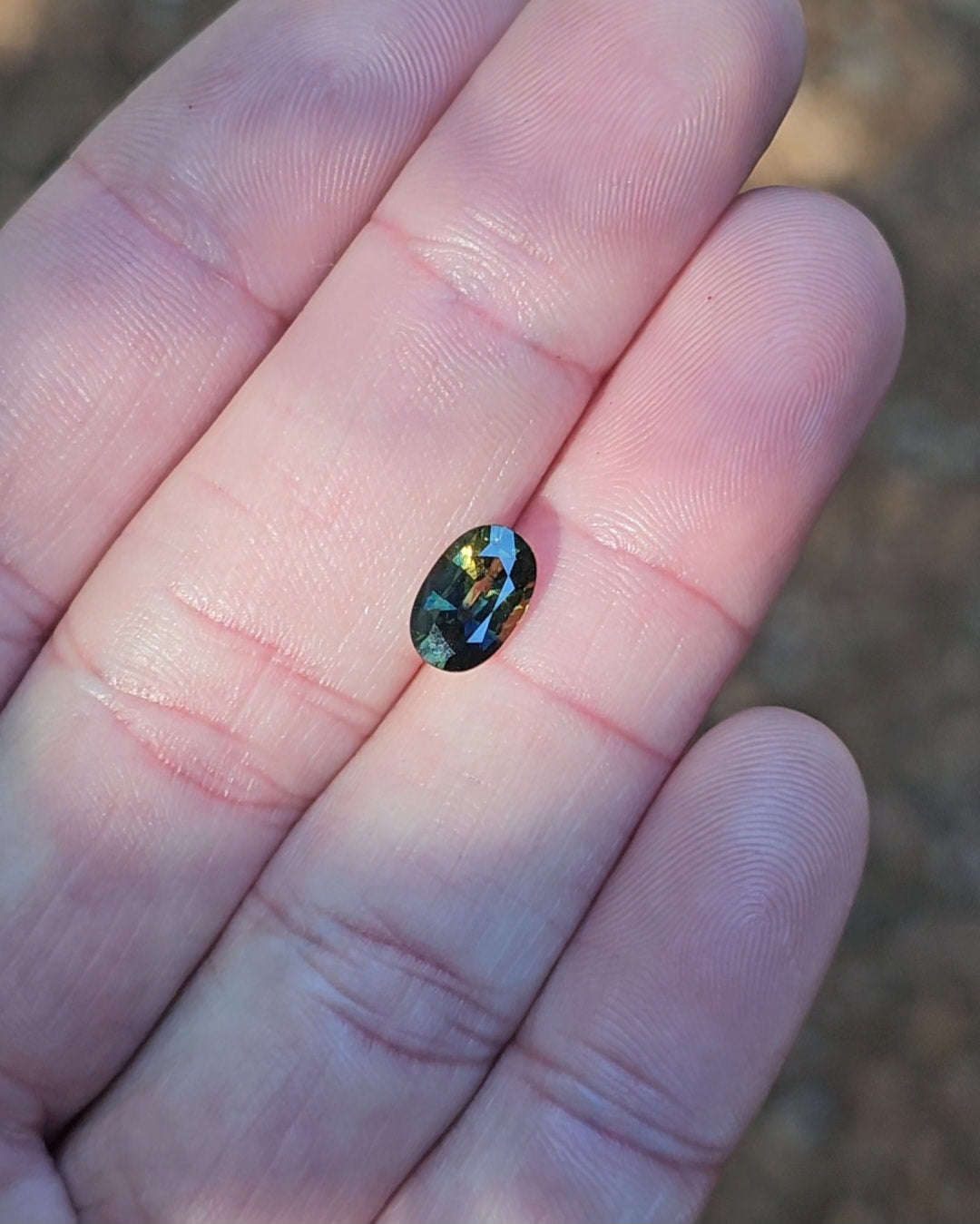 1.56ct Oval Blue Parti Sapphire