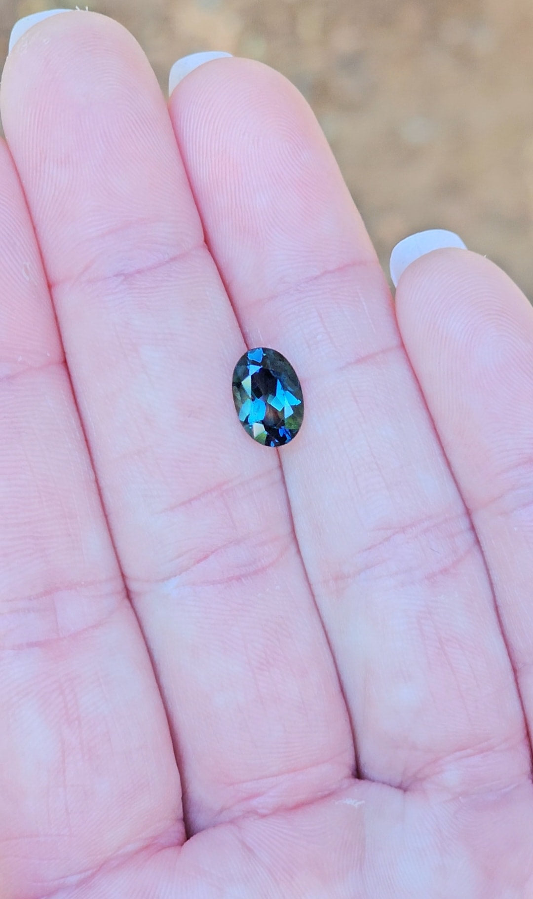 2.06ct Oval Blue Parti Sapphire