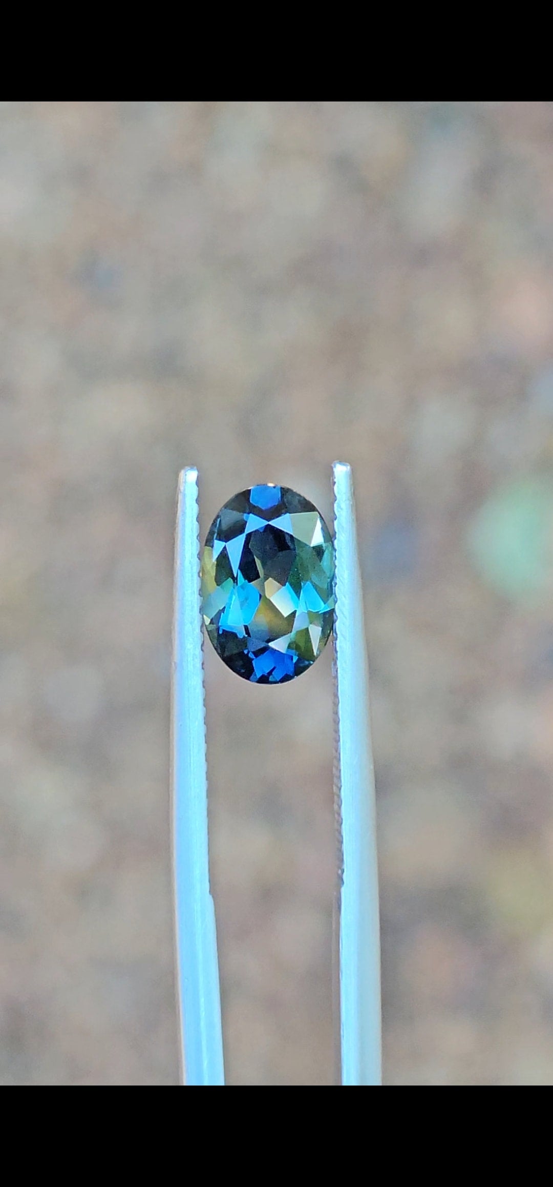 2.06ct Oval Blue Parti Sapphire