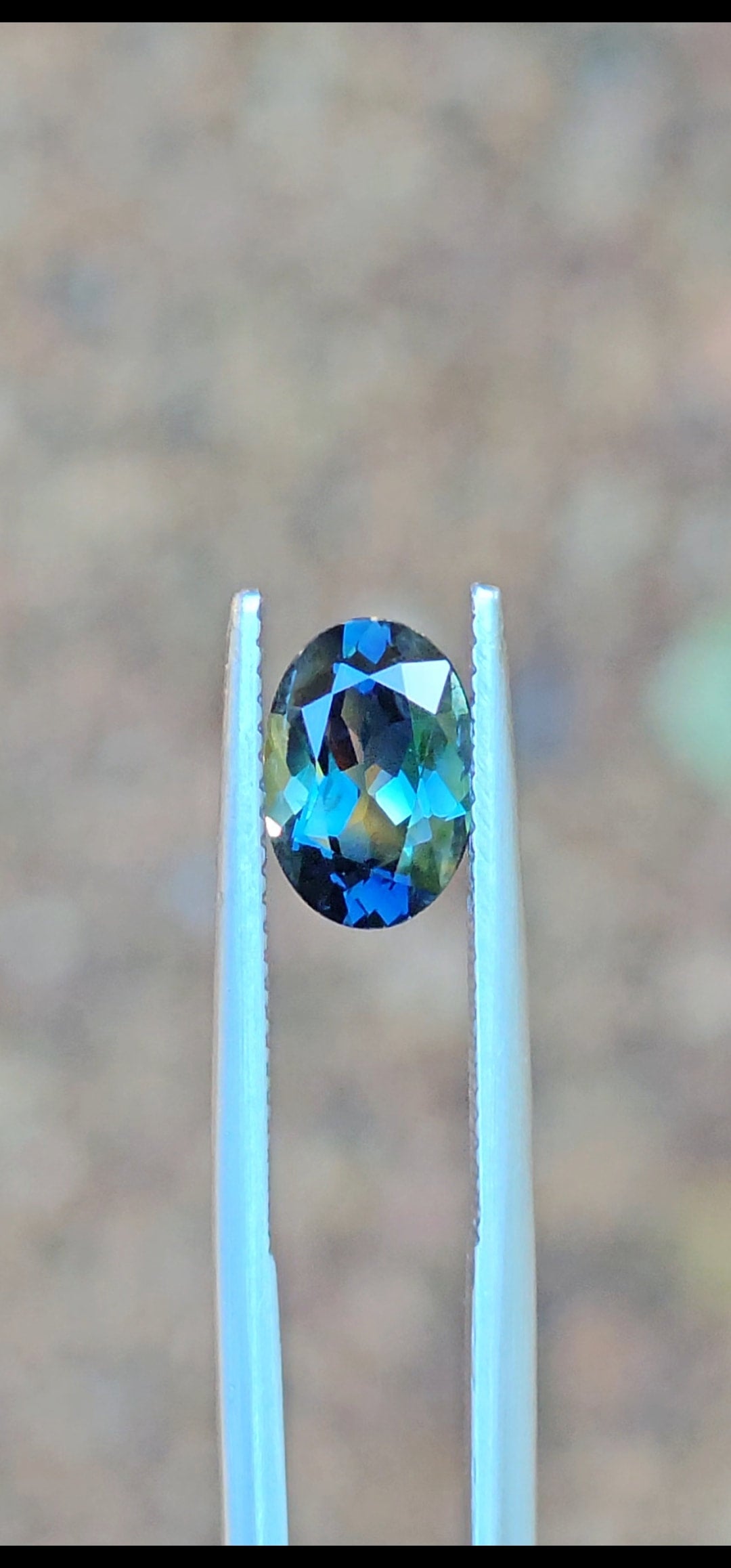 2.06ct Oval Blue Parti Sapphire