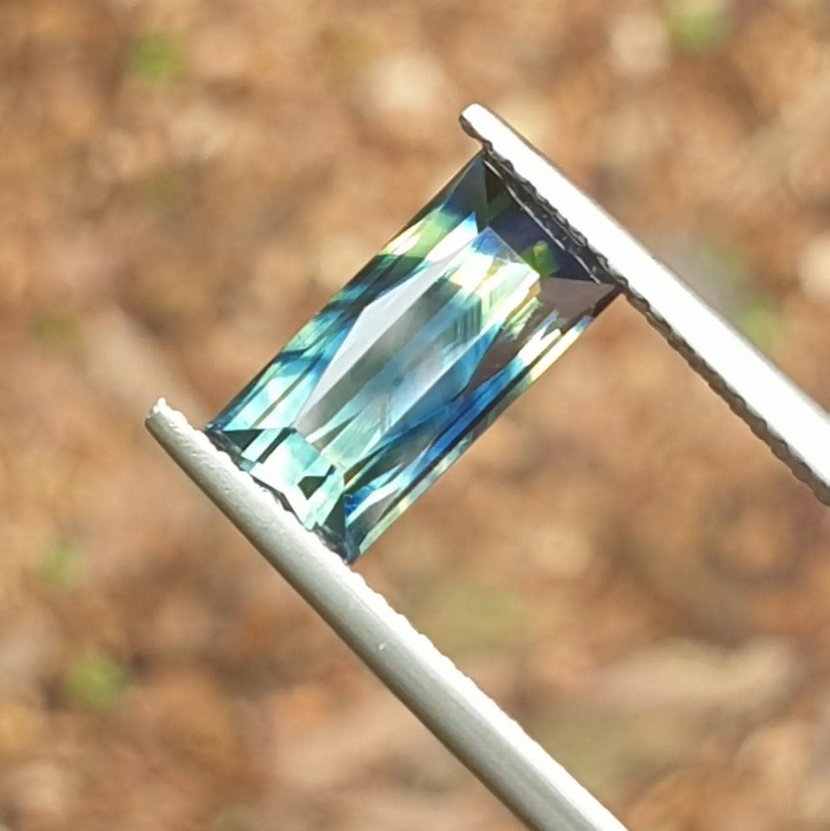 3.10ct Baguette Dreamy Blue-Yellow Parti Sapphire