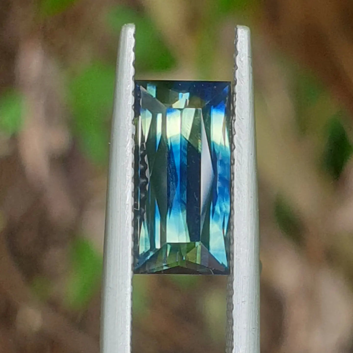 3.10ct Baguette Dreamy Blue-Yellow Parti Sapphire
