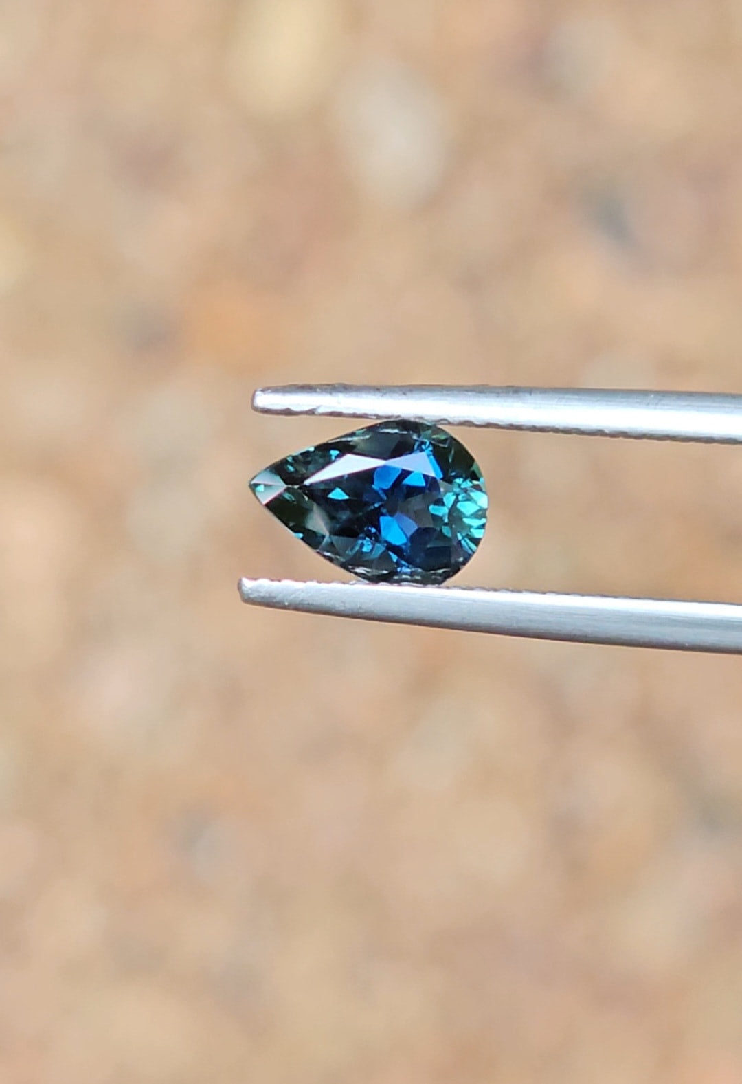 1.57ct Pear Blue Sapphire