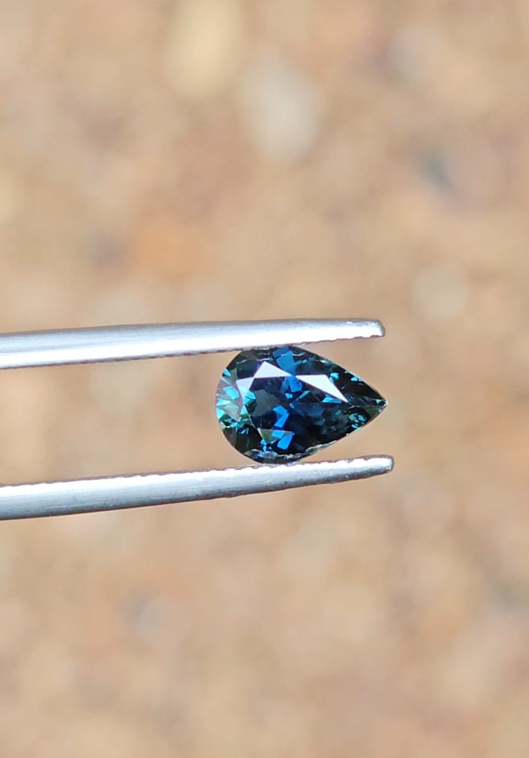 1.57ct Pear Blue Sapphire