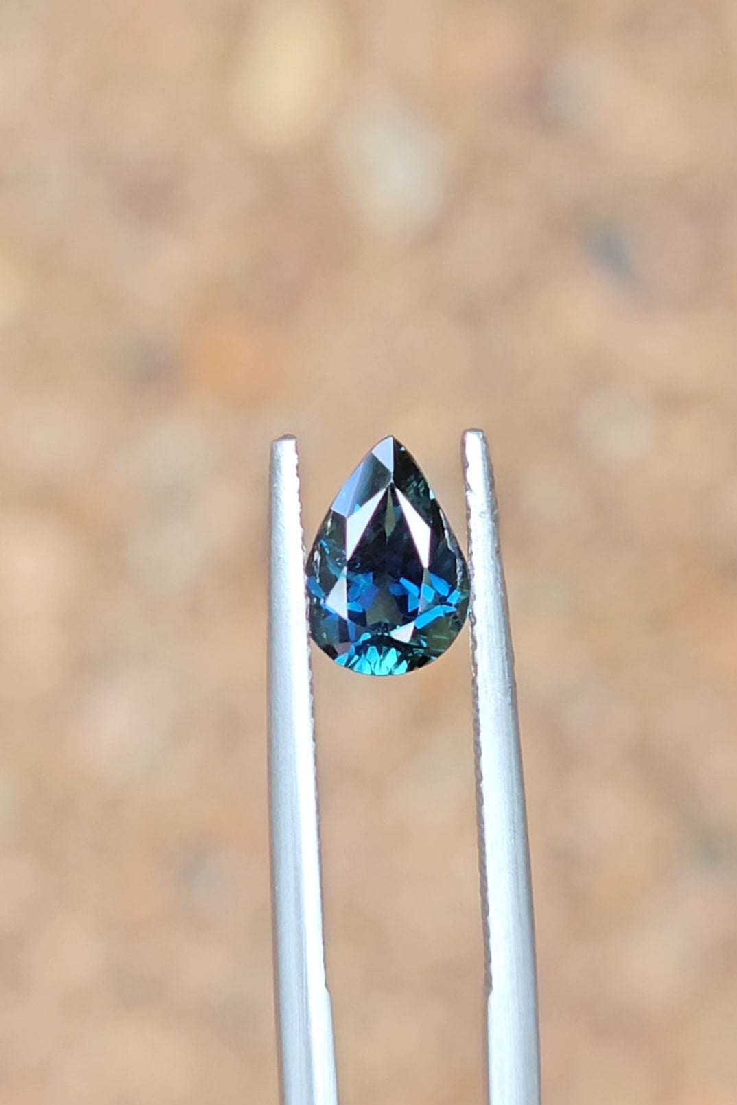 1.57ct Pear Blue Sapphire