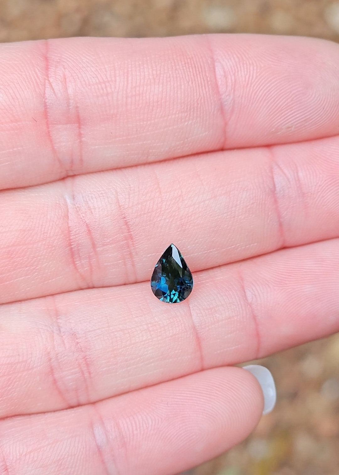 1.57ct Pear Blue Sapphire