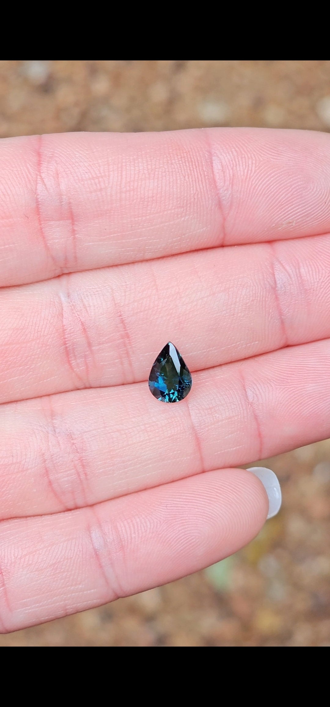 1.57ct Pear Blue Sapphire