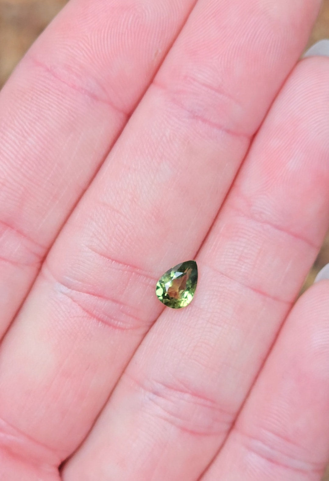 .88ct Pear Green Parti Sapphire