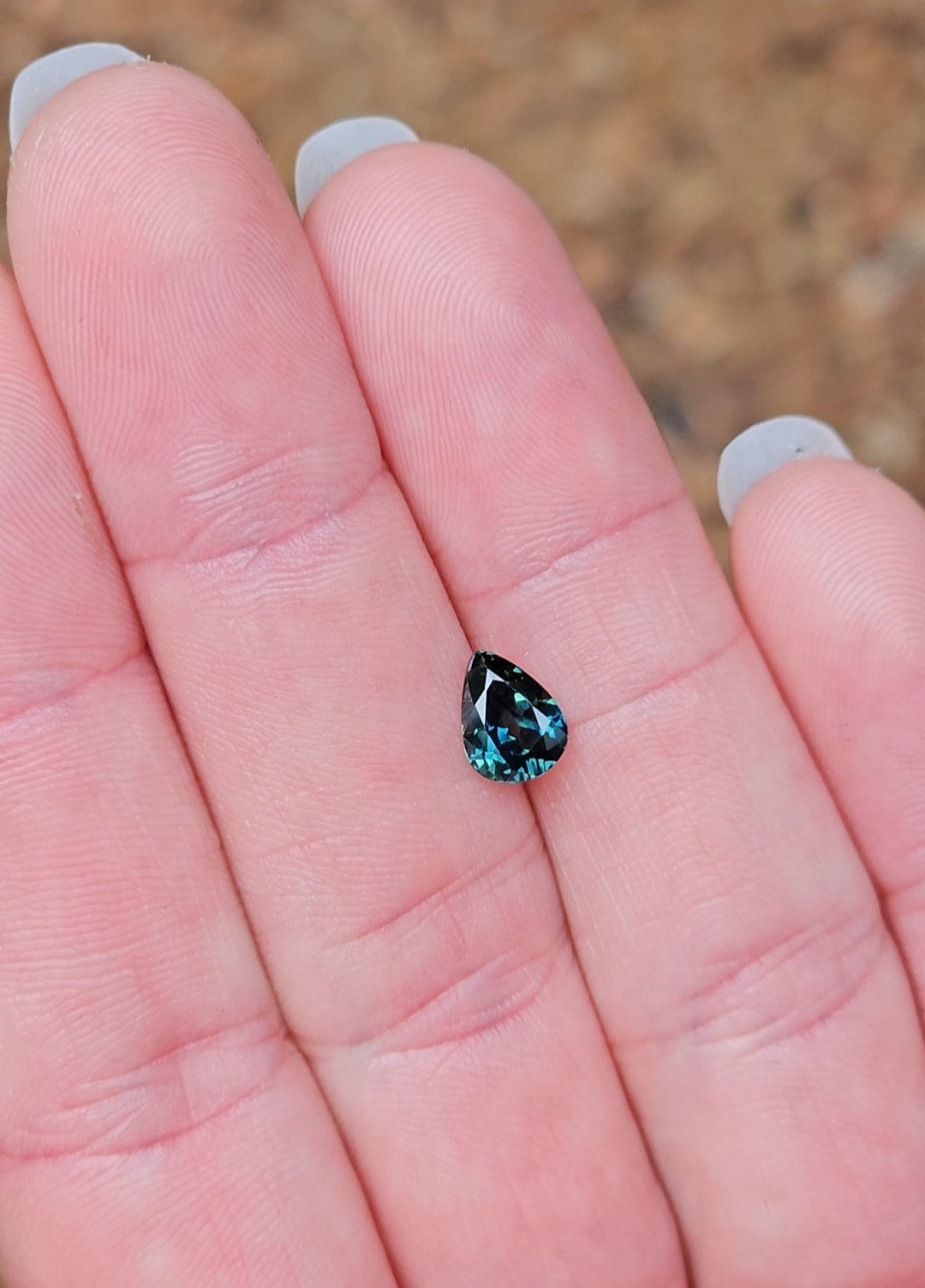 1.22ct Pear Blue Parti sapphire