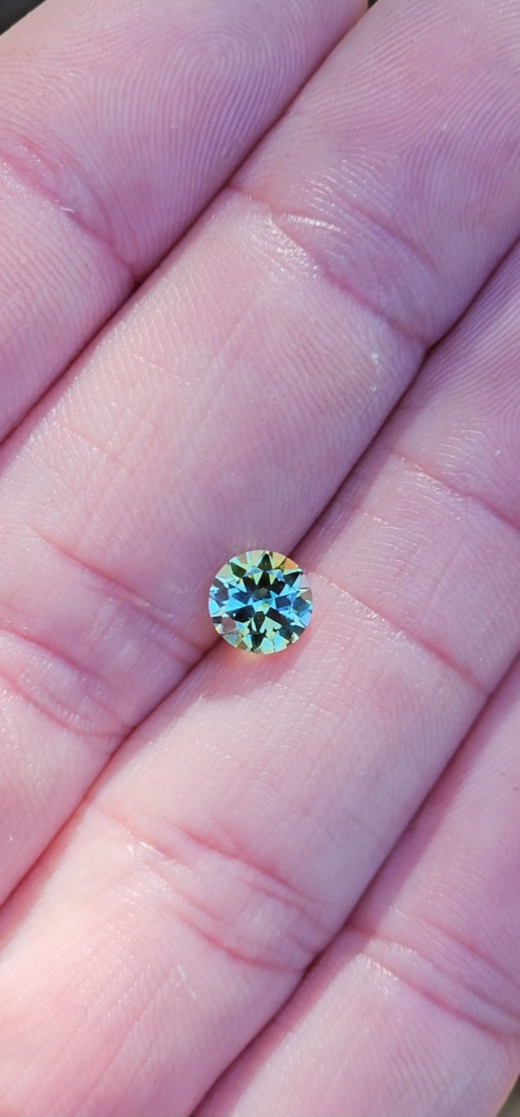 1.08ct Round Blue Parti Sapphire