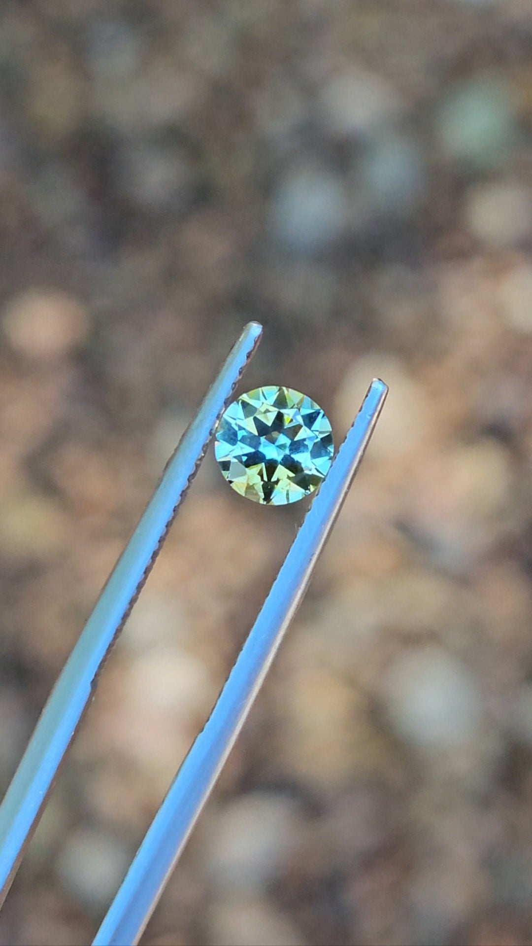 1.08ct Round Blue Parti Sapphire