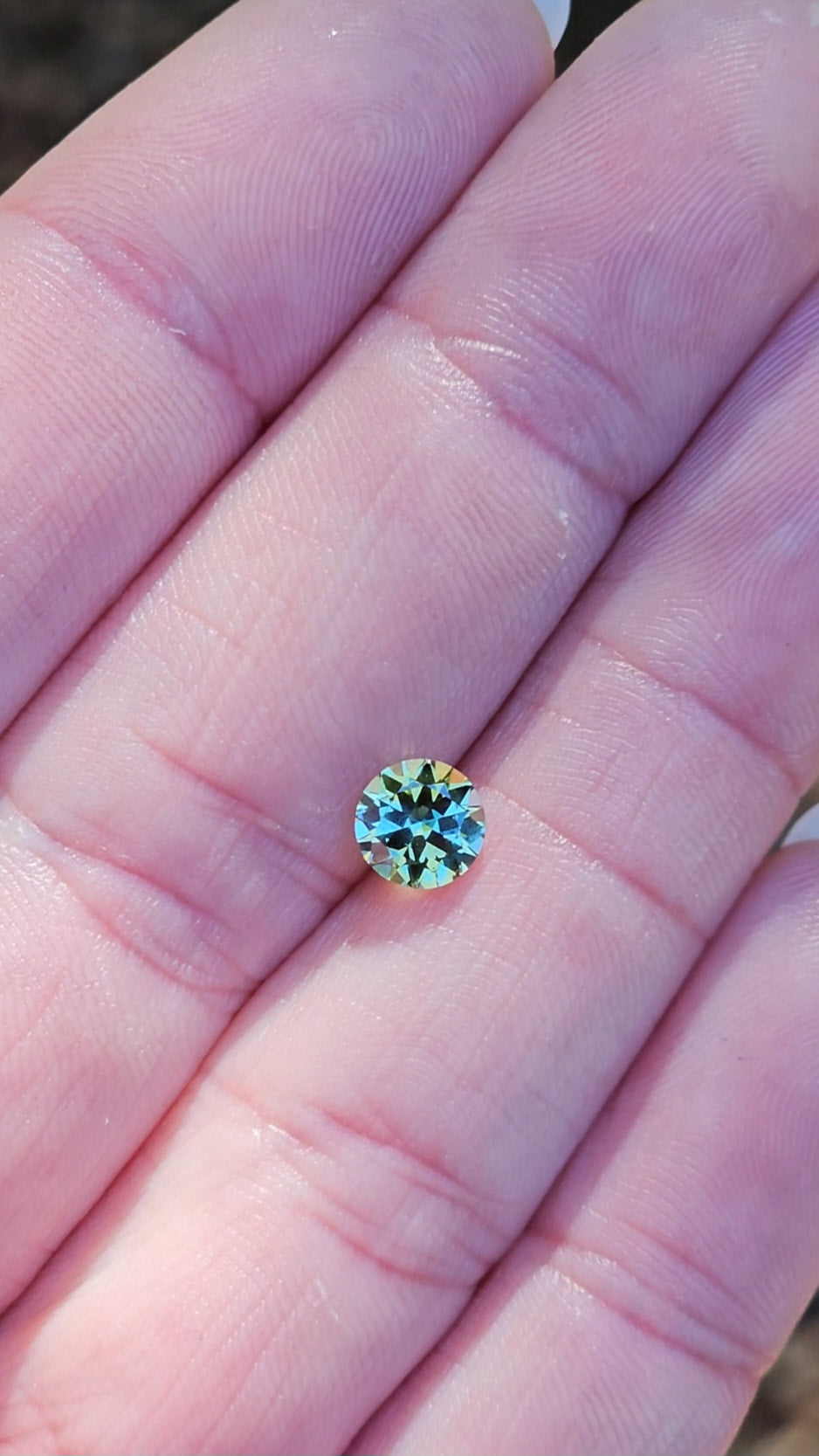 1.08ct Round Blue Parti Sapphire