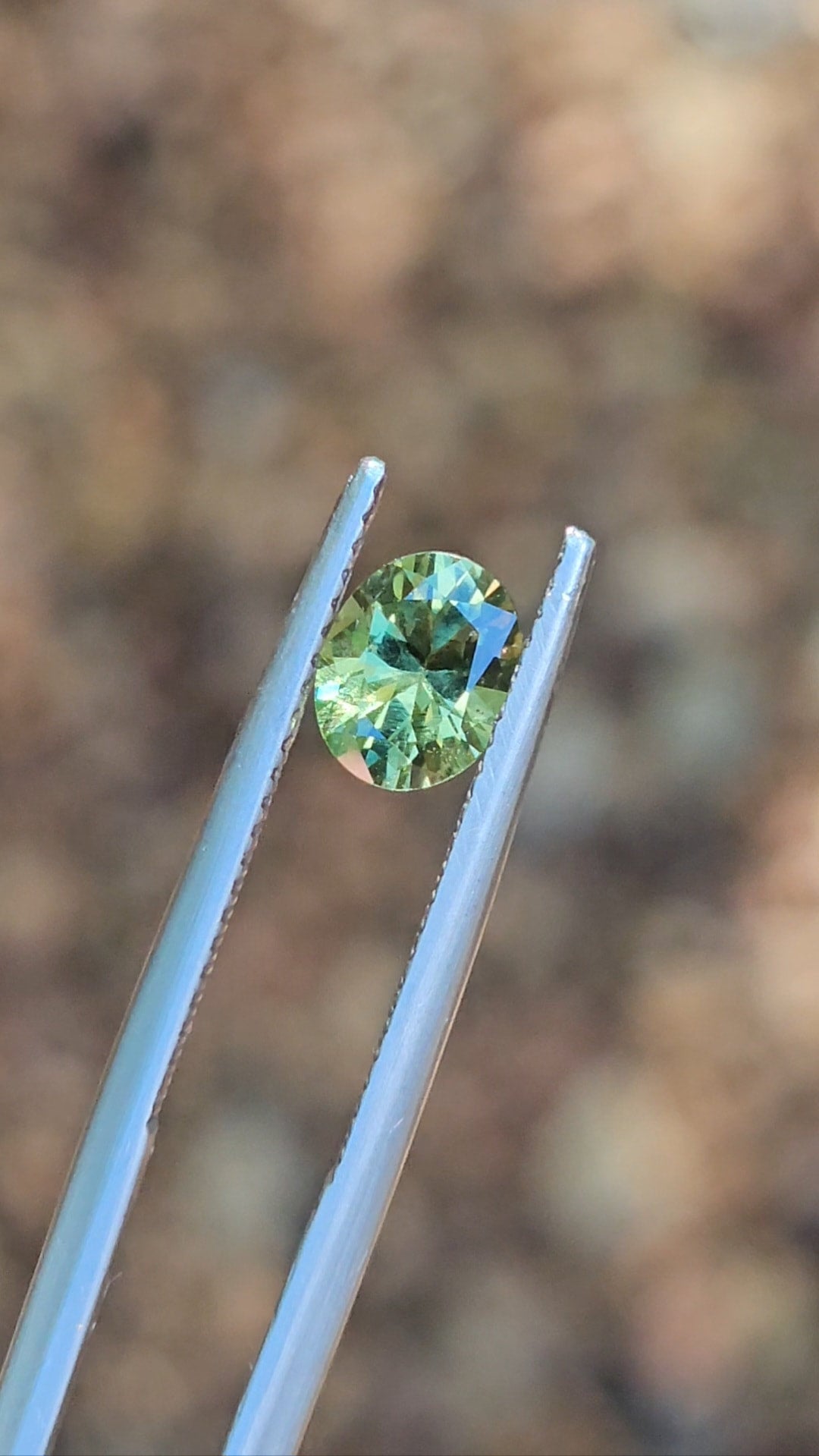 1ct Oval Green Parti Sapphire