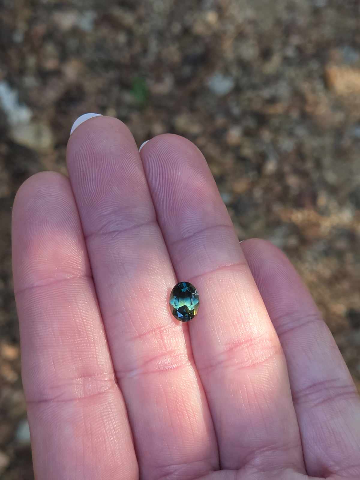 1.44ct Oval Blue Parti Sapphire