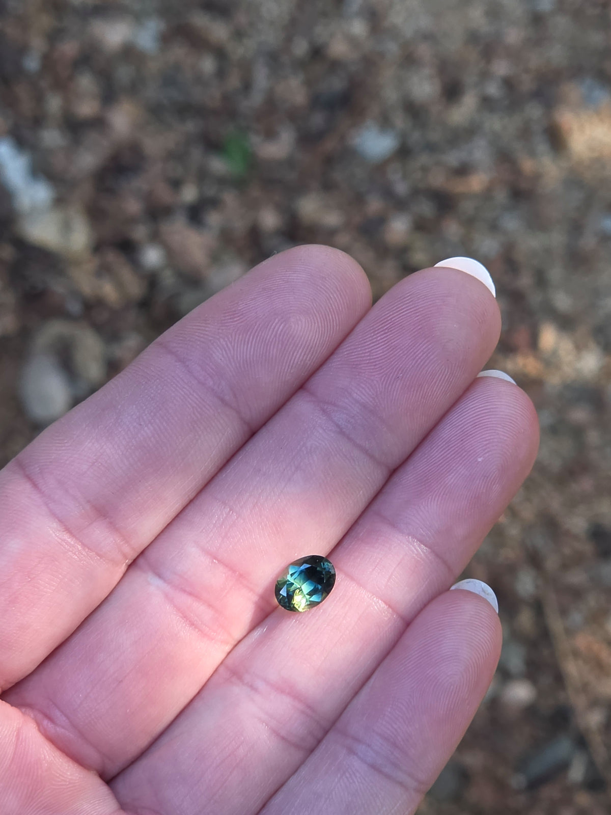 1.44ct Oval Blue Parti Sapphire