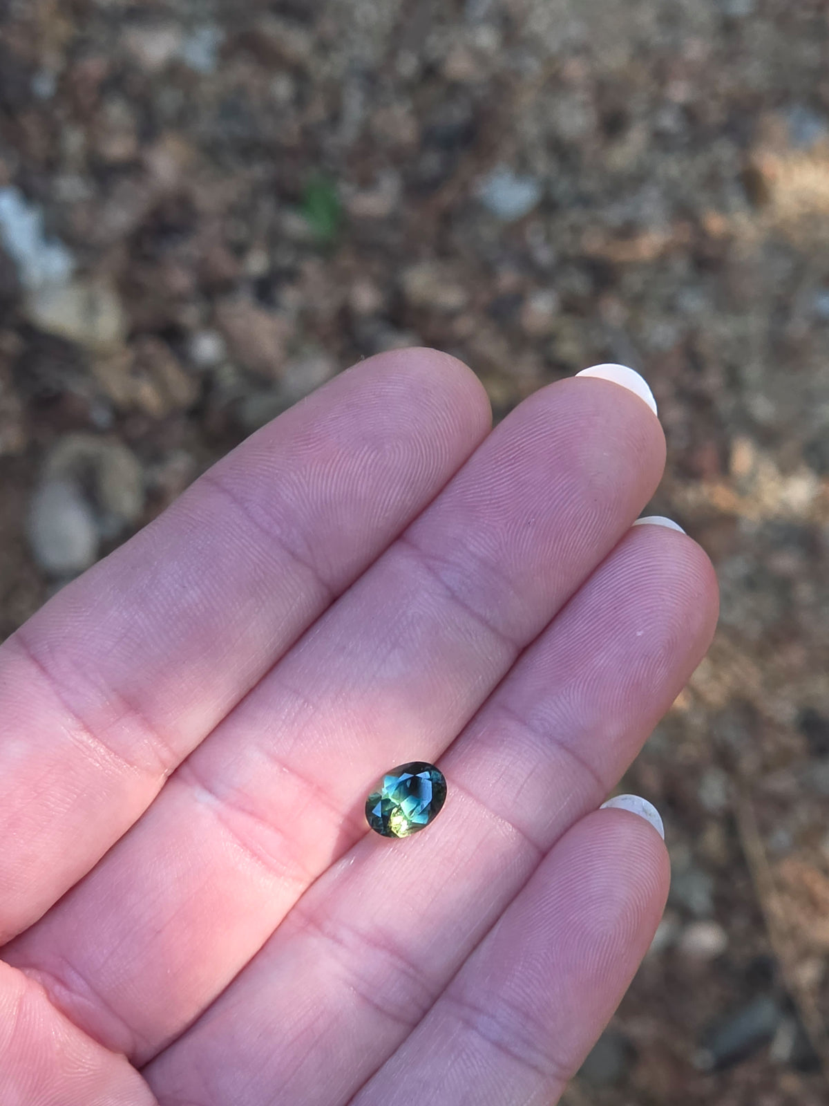 1.44ct Oval Blue Parti Sapphire