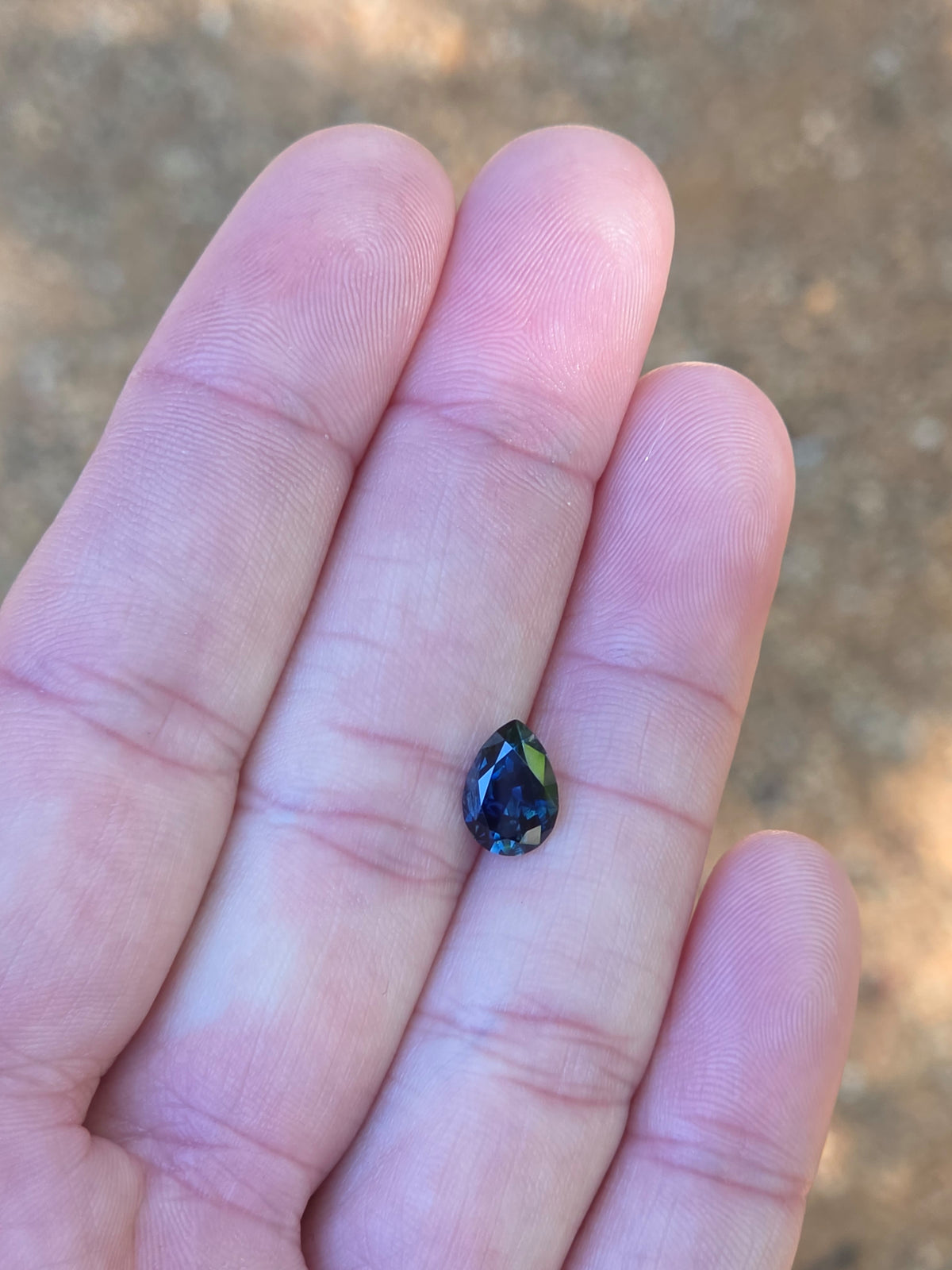 1.91ct Pear Blue Sapphire