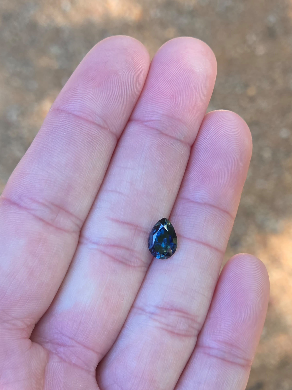 1.91ct Pear Blue Sapphire