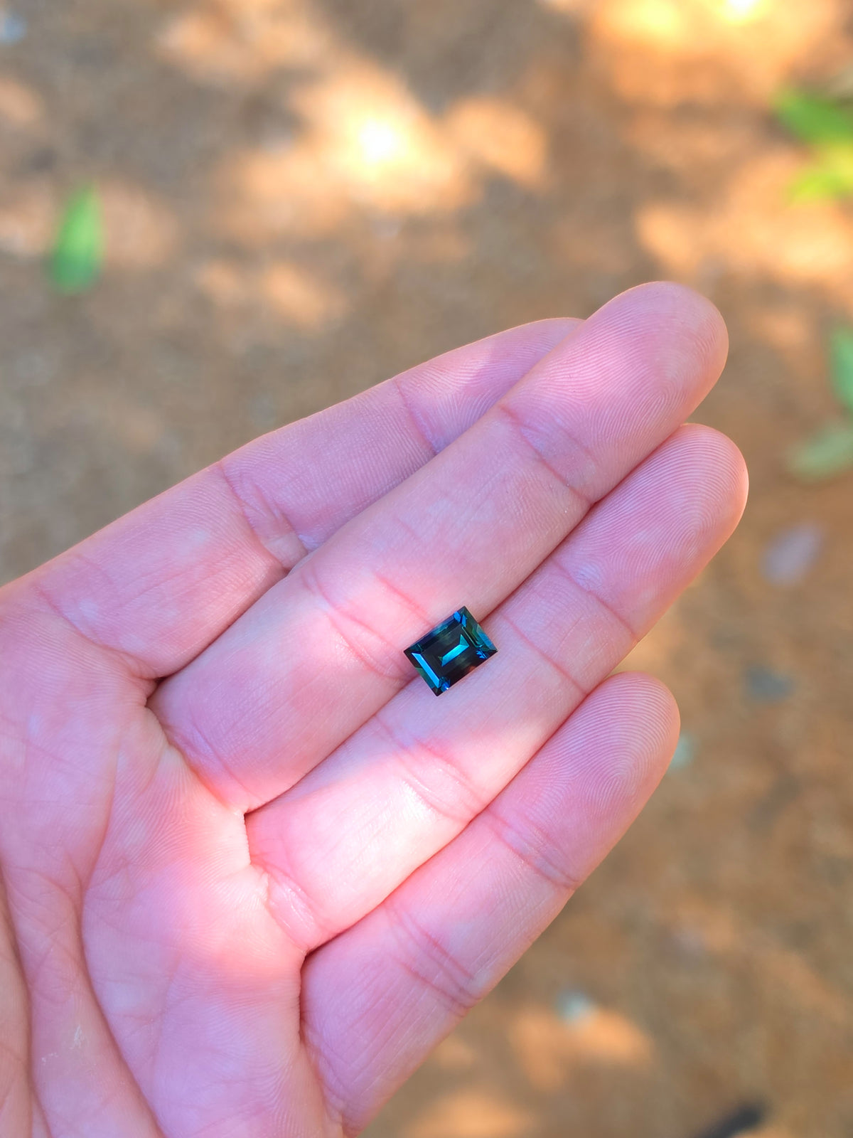 2.20ct Emerald Blue Parti Sapphire