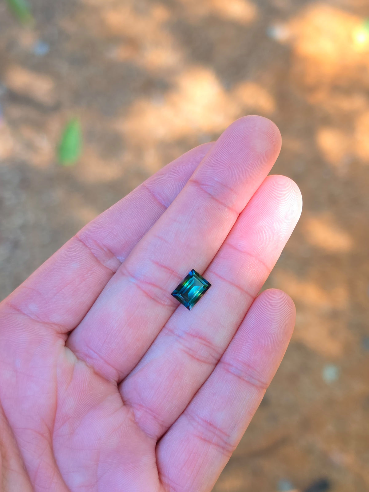 2.20ct Emerald Blue Parti Sapphire