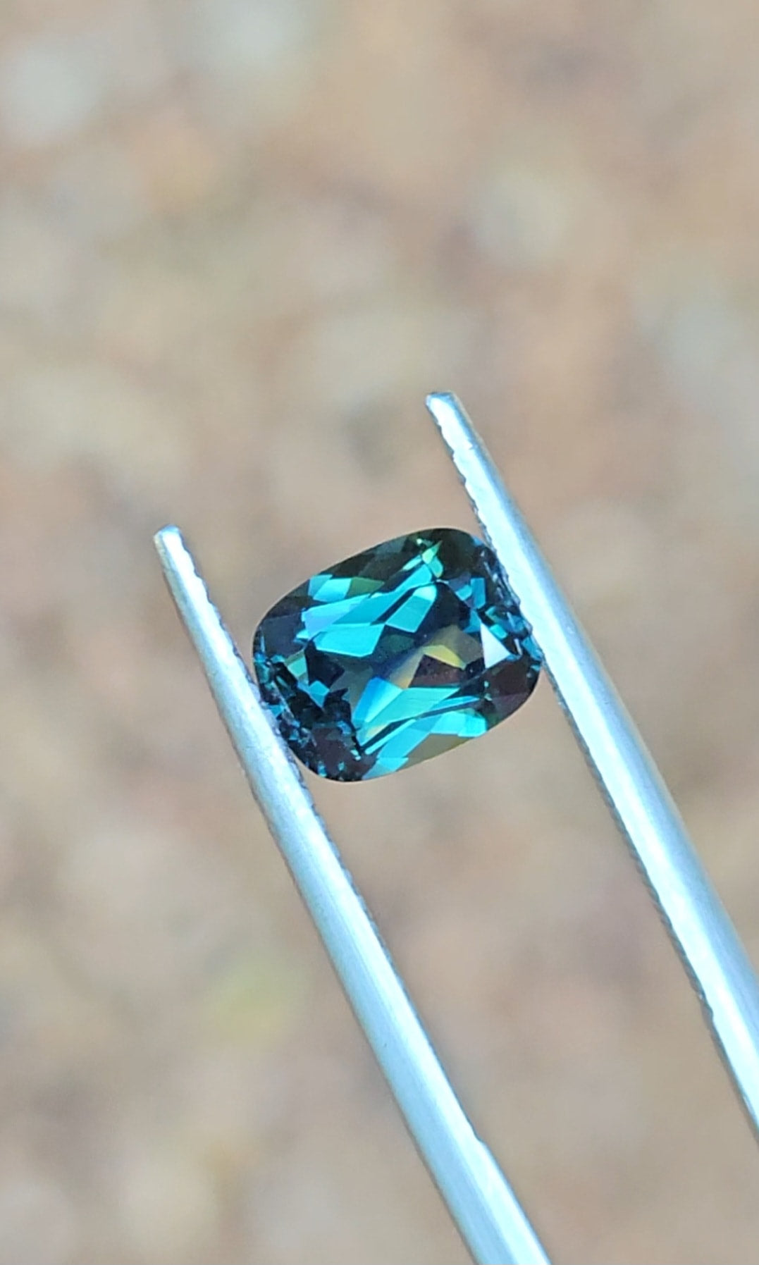 2.05ct Cushion Blue Parti Sapphire