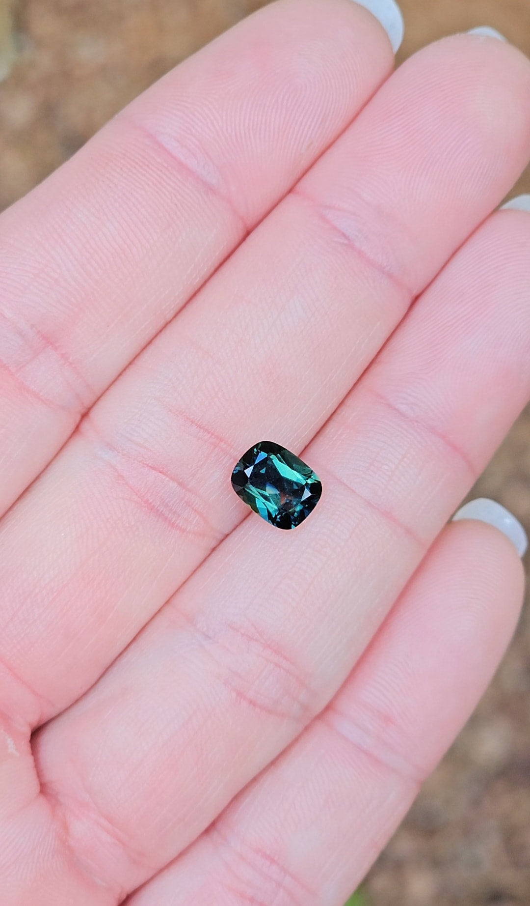2.05ct Cushion Blue Parti Sapphire