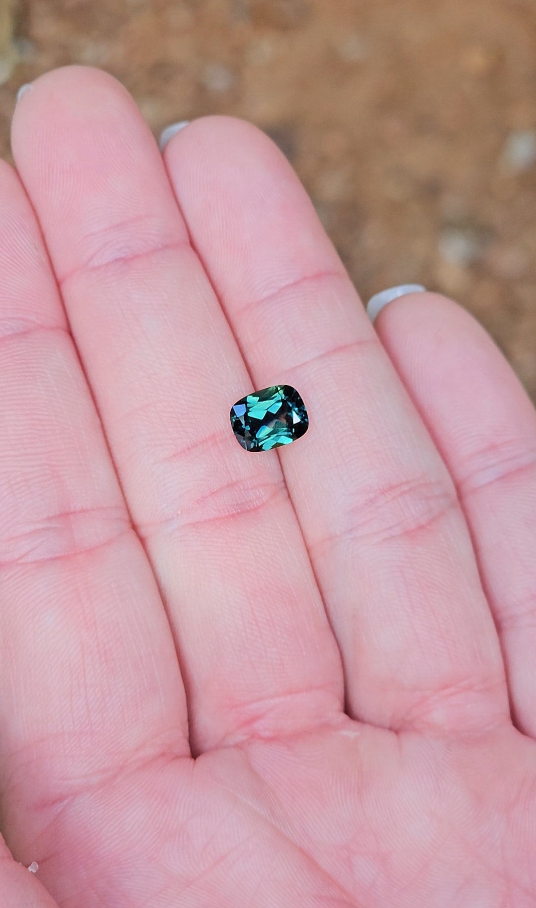2.05ct Cushion Blue Parti Sapphire