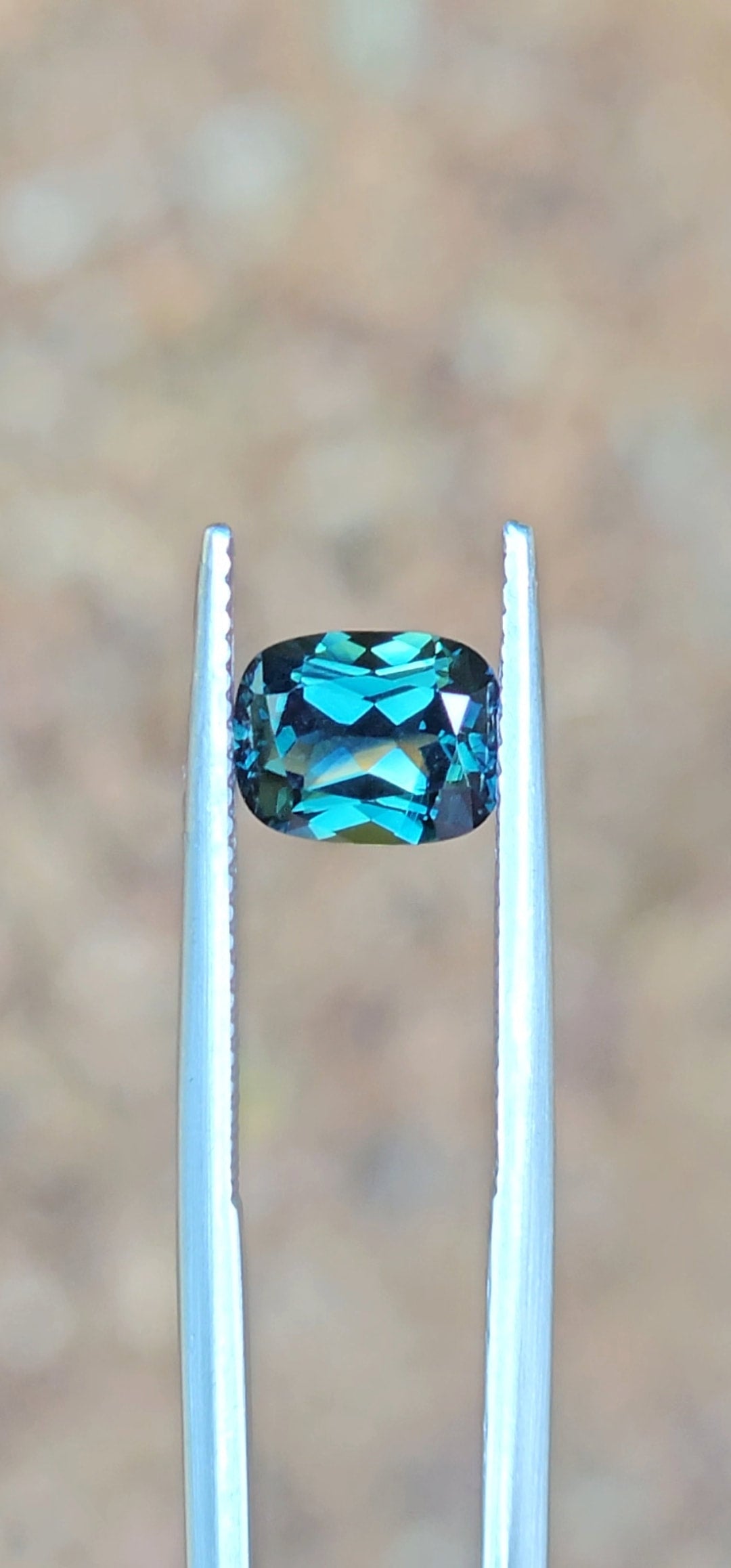 2.05ct Cushion Blue Parti Sapphire